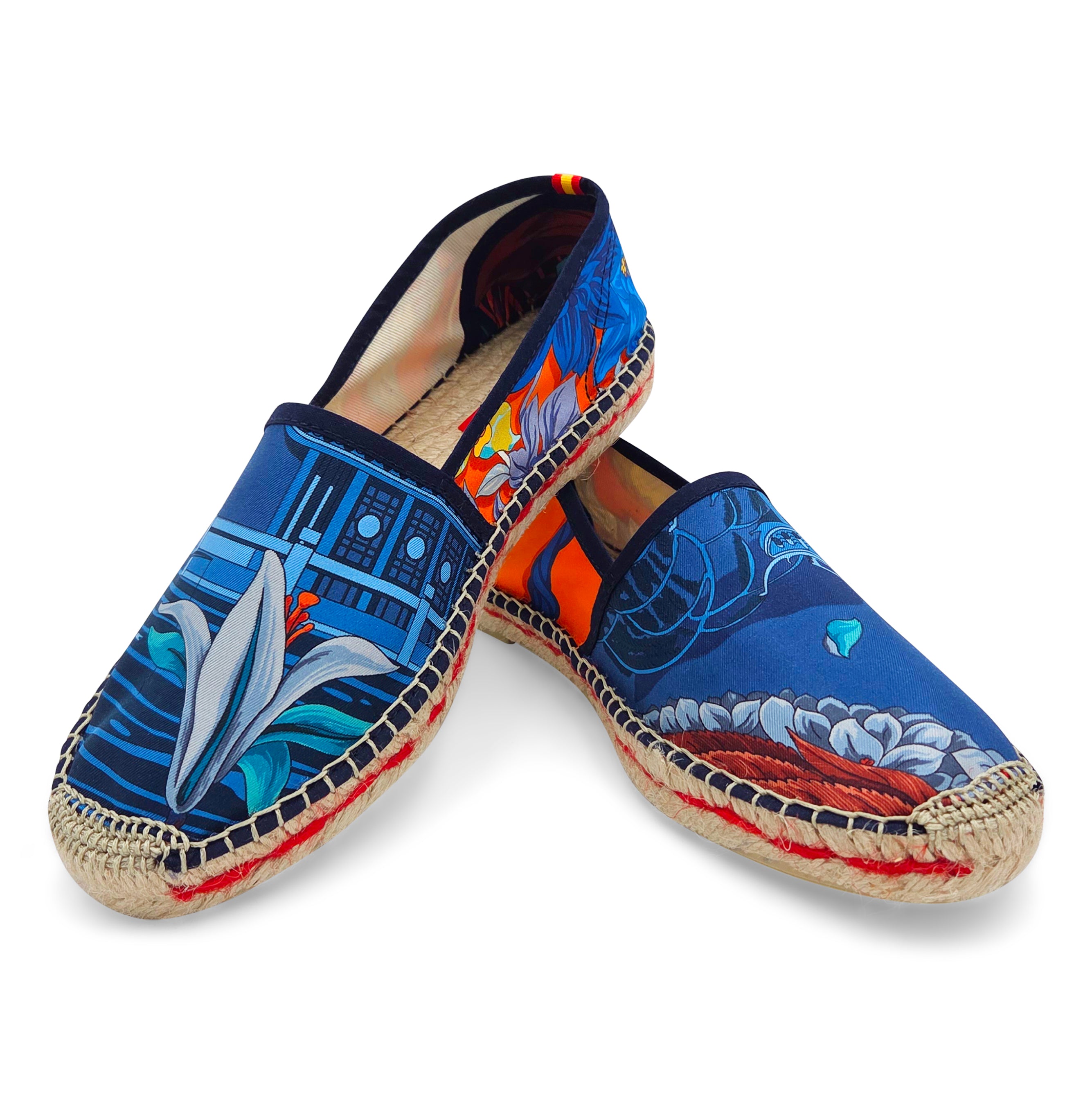 CICOGNA FIORITA Navy Classic Espadrilles