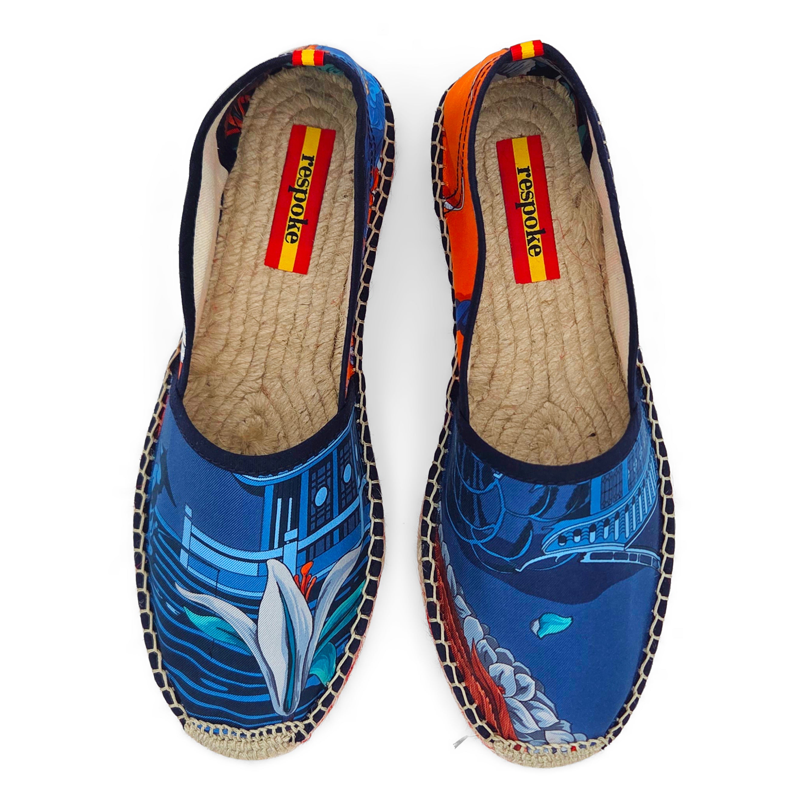CICOGNA FIORITA Navy Classic Espadrilles