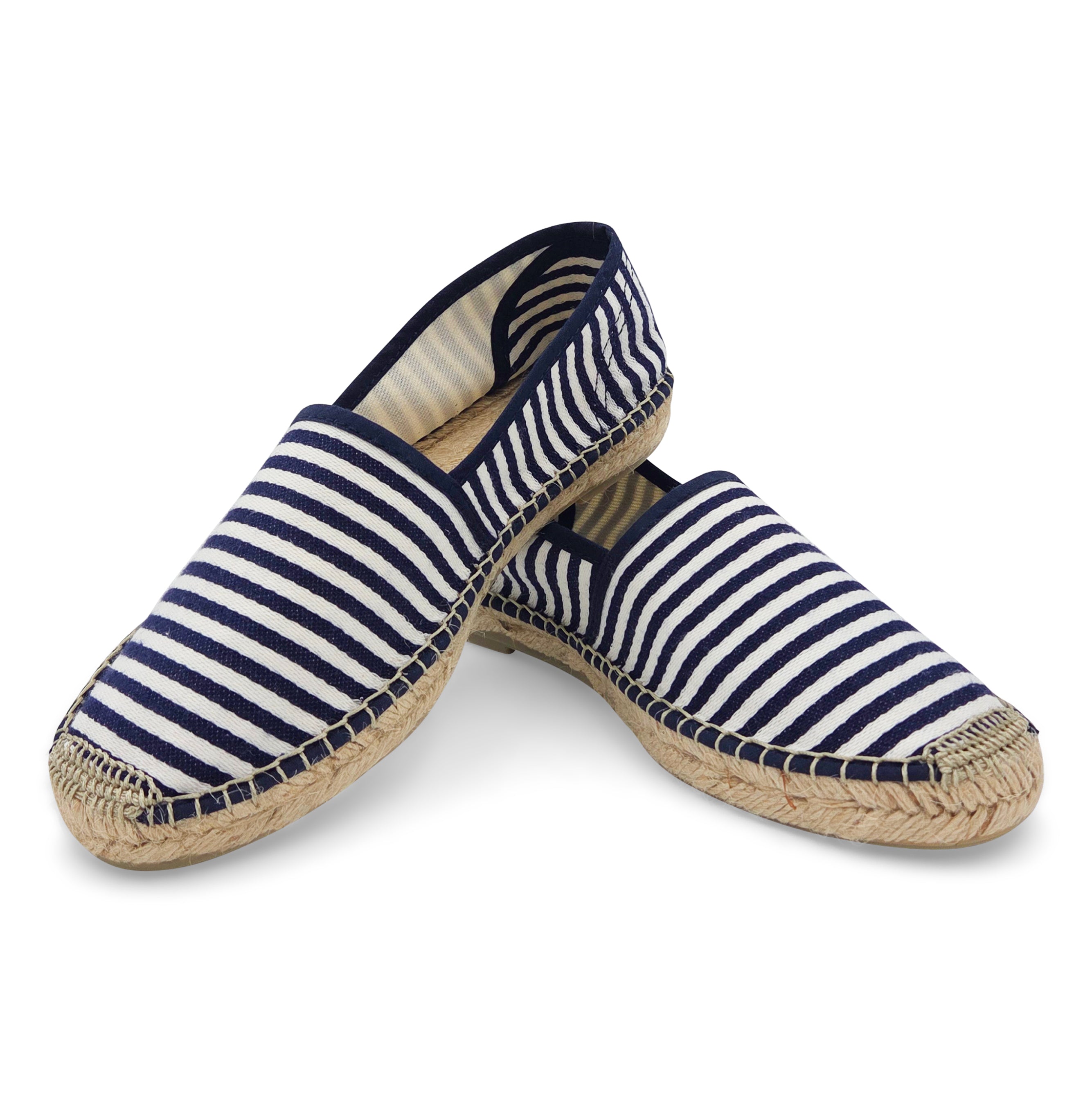 Re By Respoke Navy Pin Stripe Classic Espadrilles