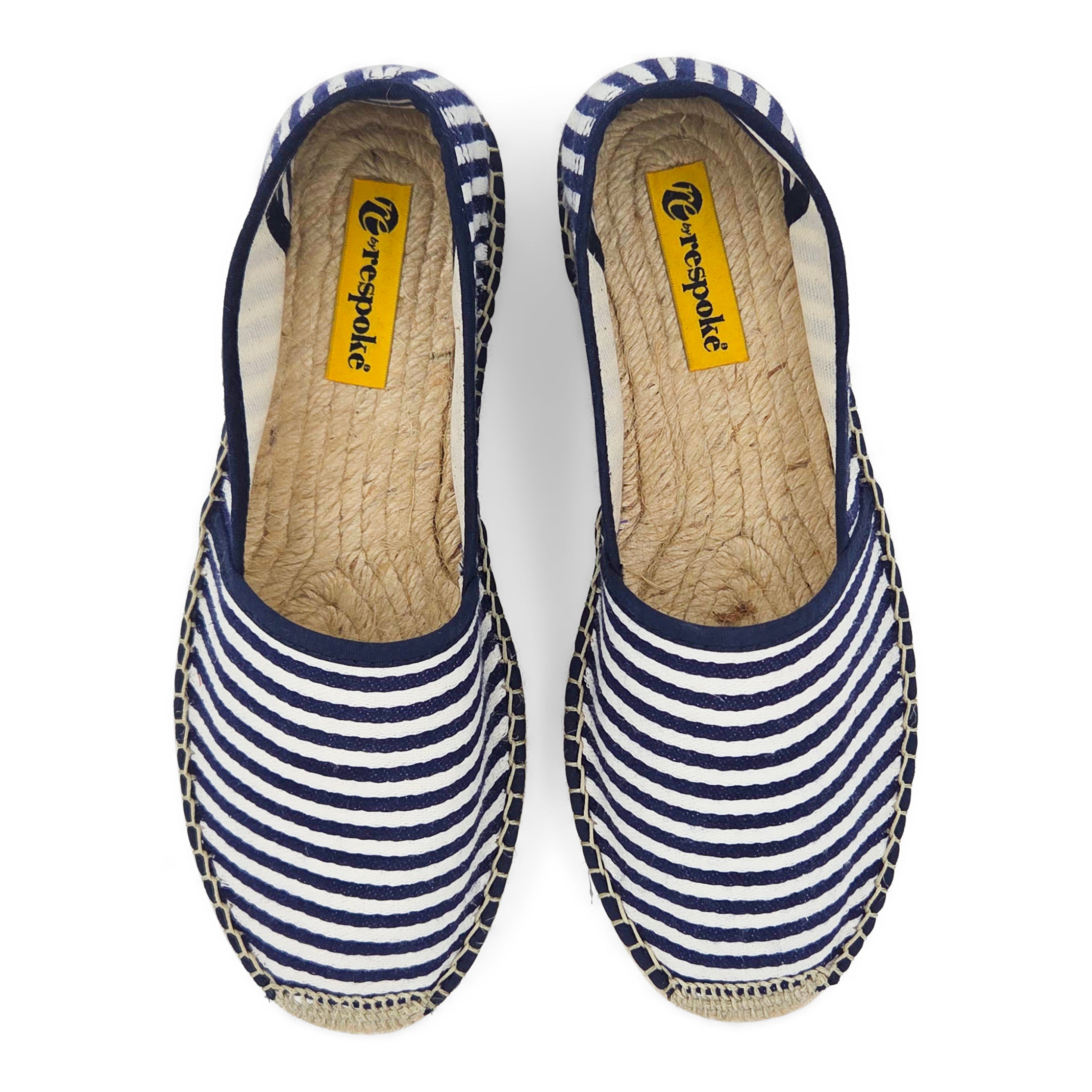 Re By Respoke Navy Pin Stripe Classic Espadrilles
