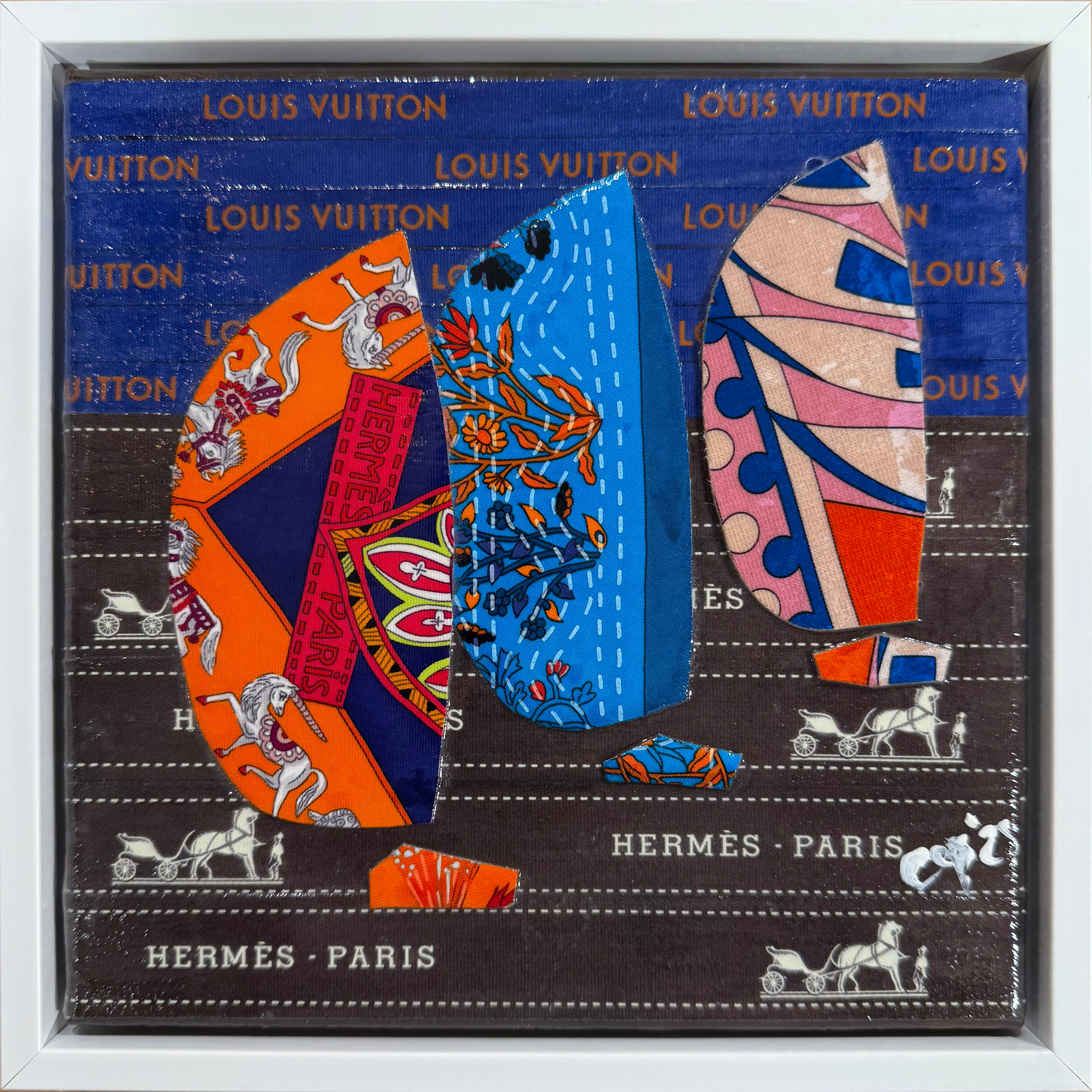 "Spinnakers" - 8x8 Framed
