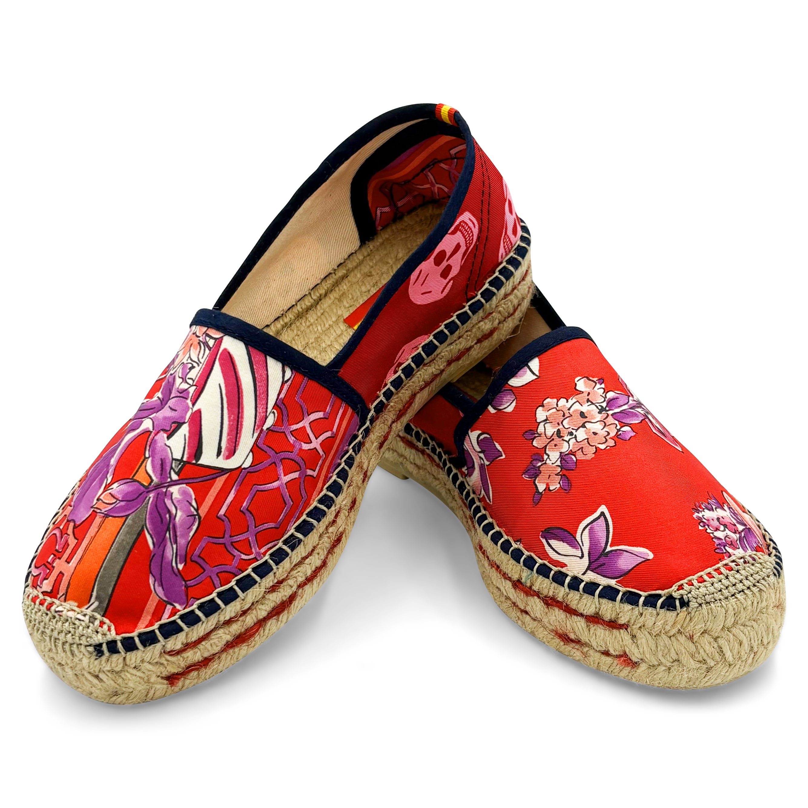 BONSAI BIKER Red Platform Espadrilles