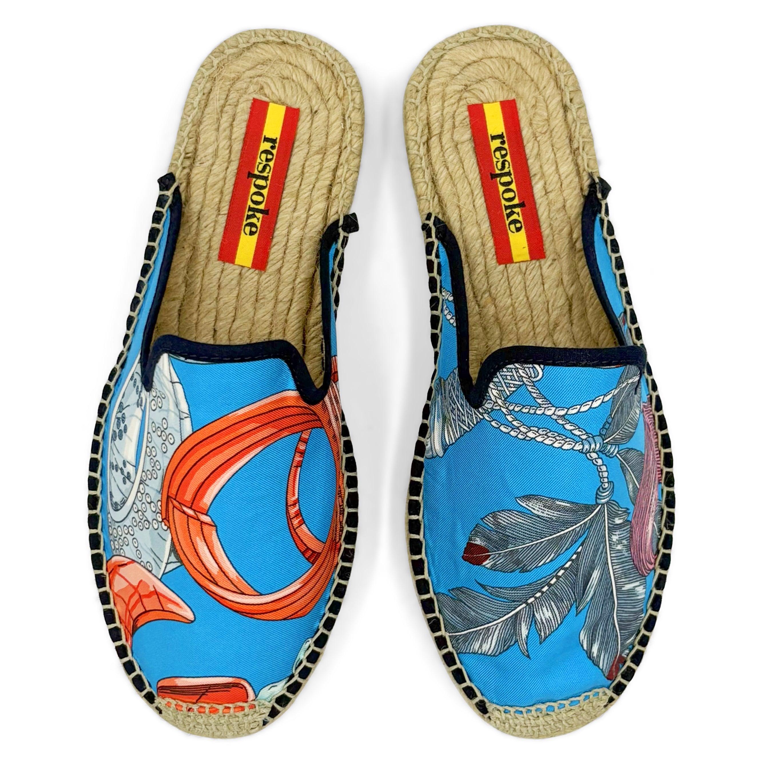 BRACE Blue Mule Espadrilles