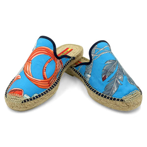 BRACE Blue Mule Espadrilles