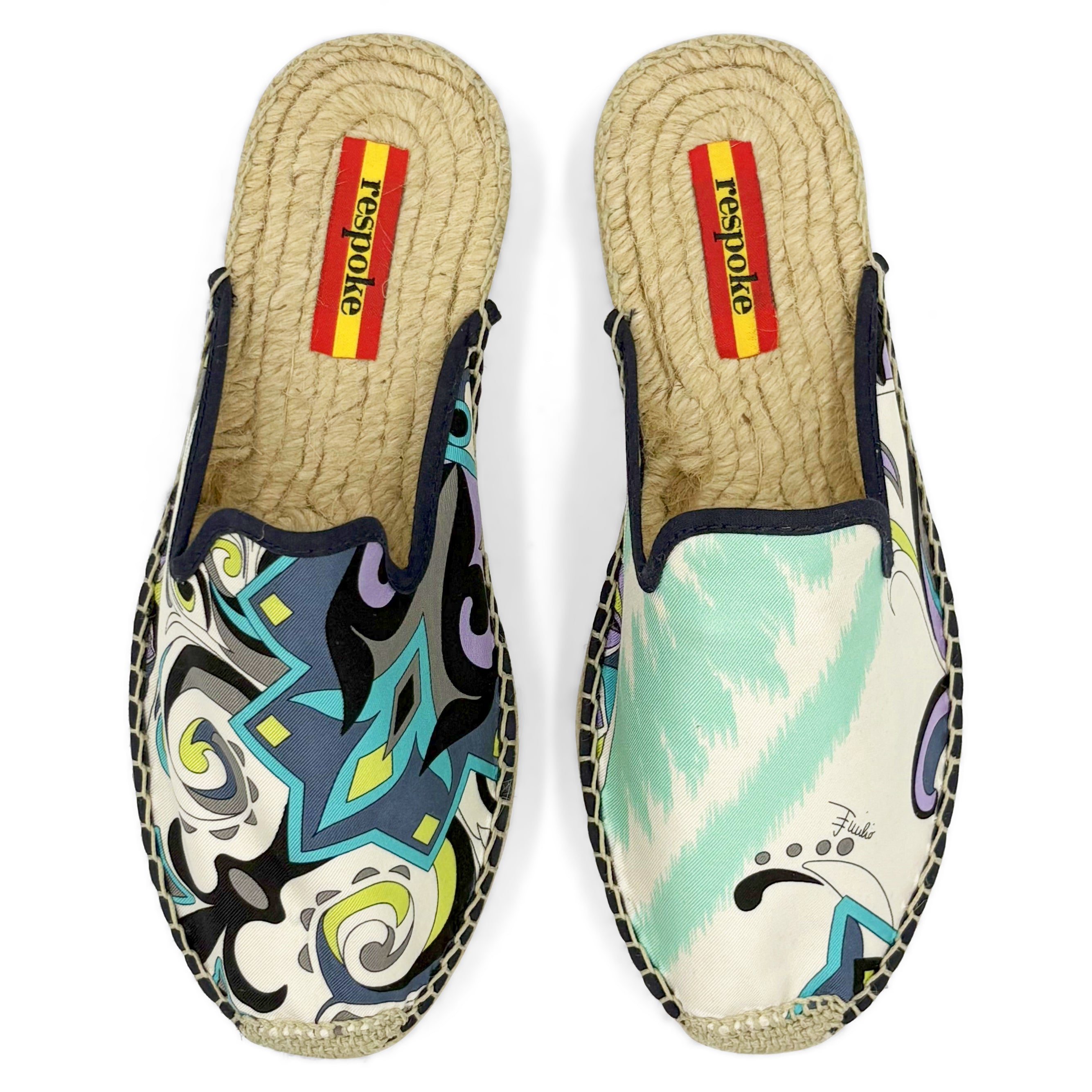 Bronco Grey/Mint Mule Espadrilles