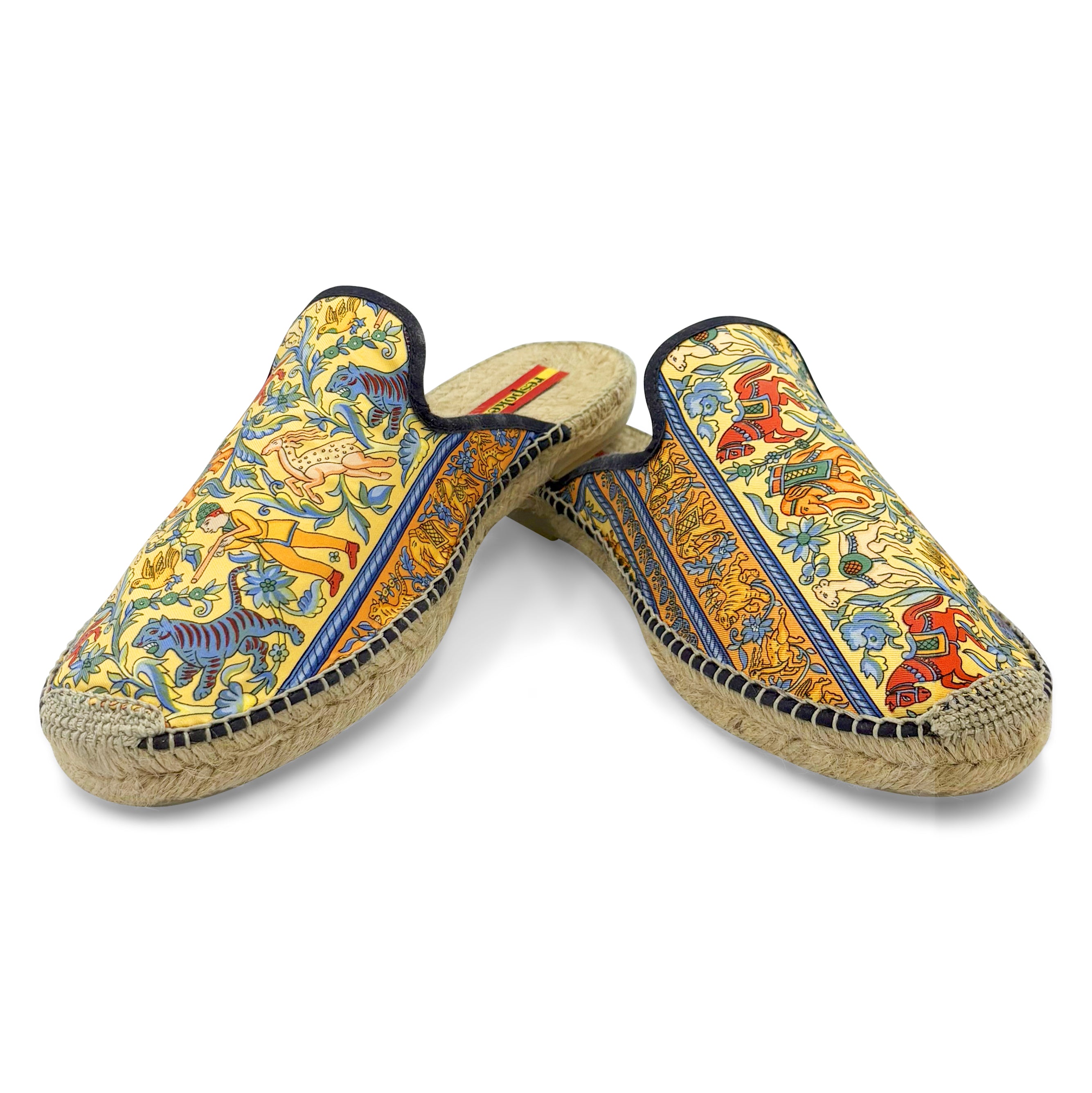CHASSE Yellow Mule Espadrilles