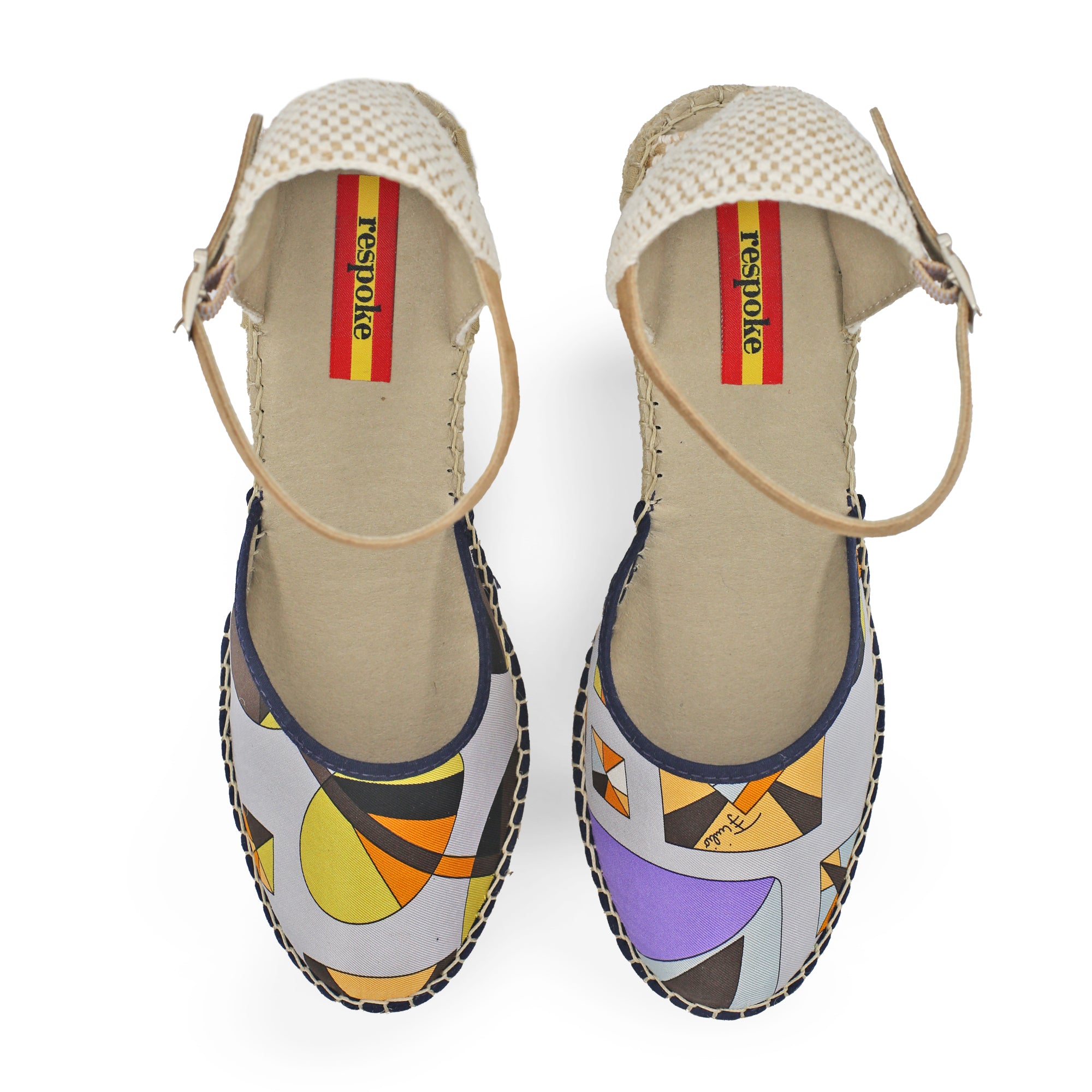 CLARE Grey Buckle Wedges