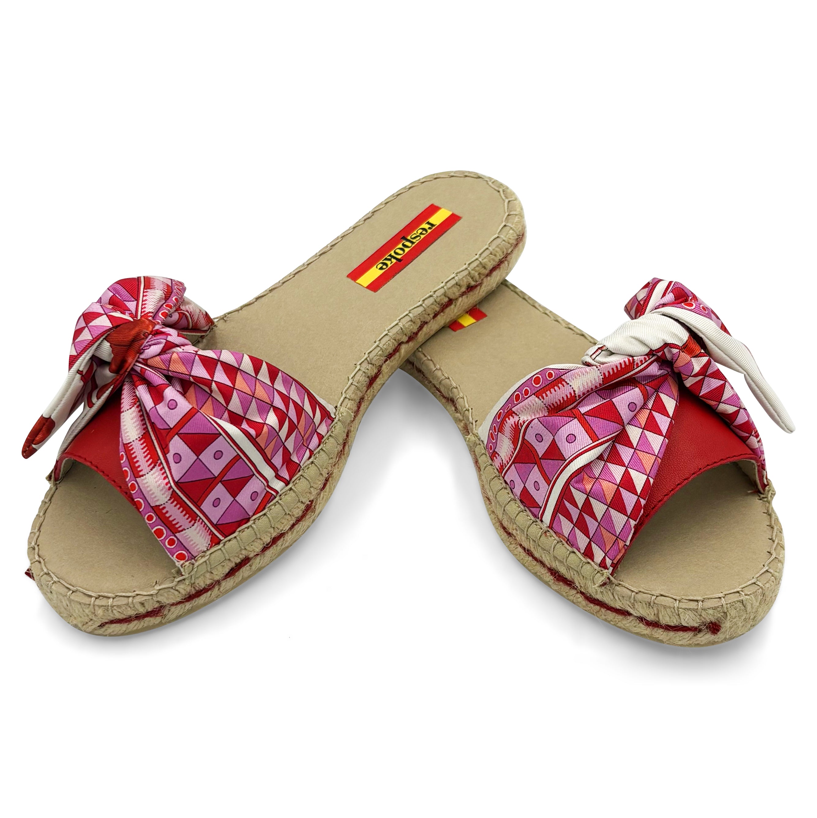 COPPIA Red Bow Slide Espadrilles