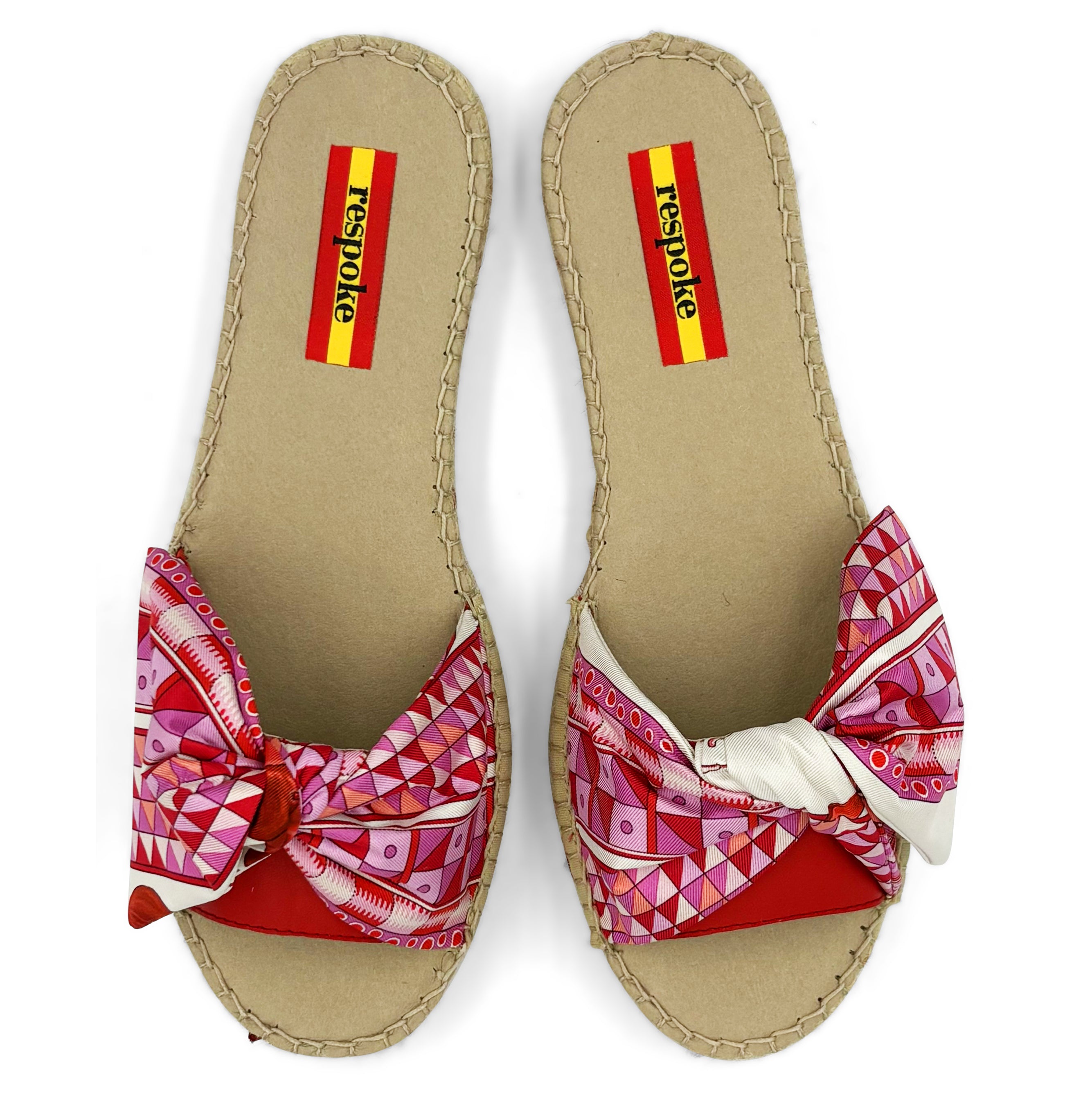 COPPIA Red Bow Slide Espadrilles