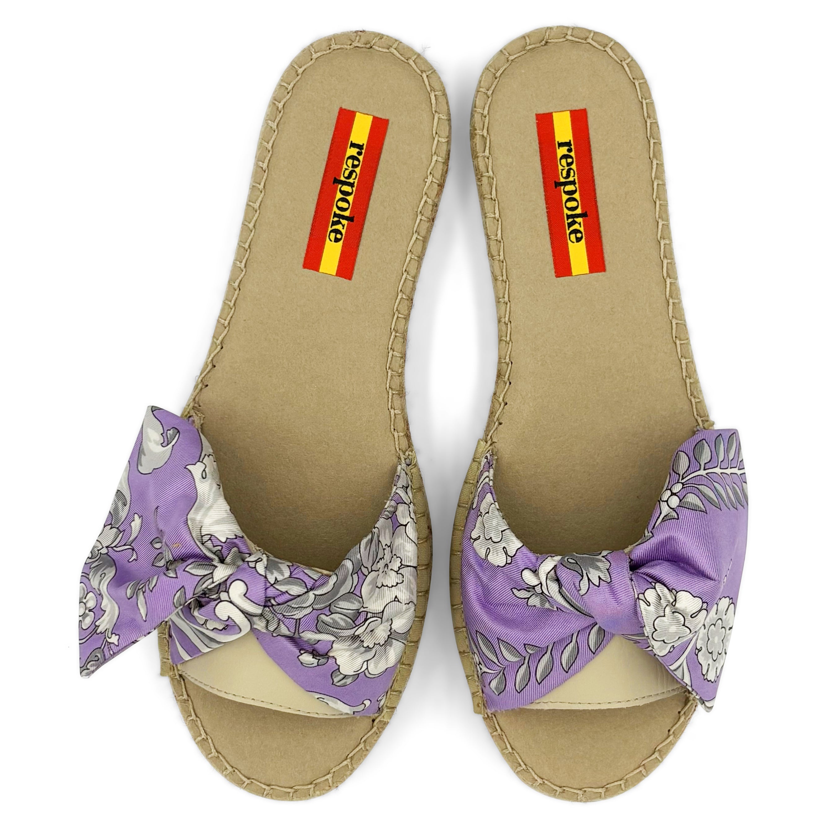 CORINTH RETICOLO Purple Bow Slide Espadrilles