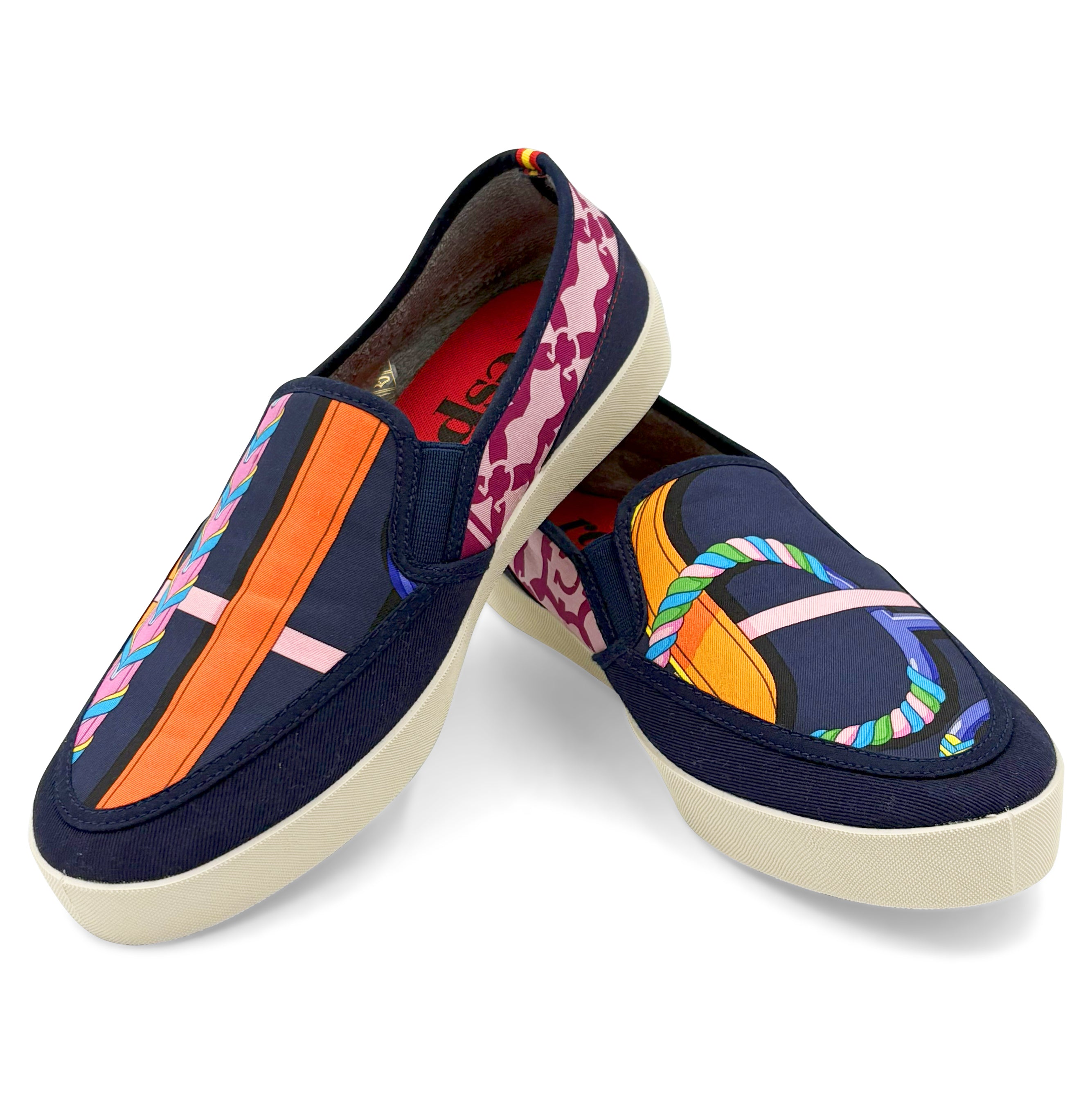 EQUESTRE TRELLIS Purple Sport Loafer