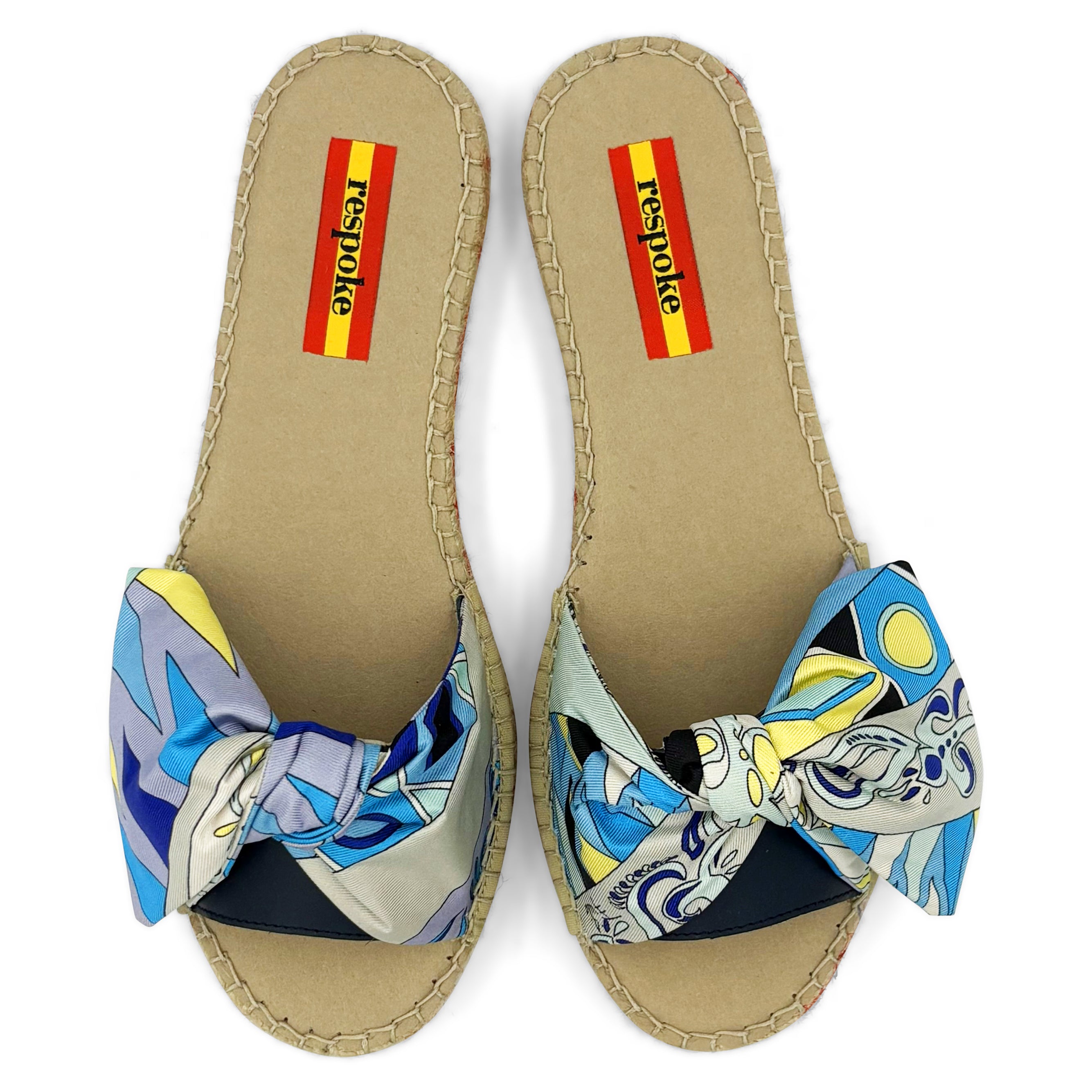 FASCIA Blue Bow Slide Espadrilles