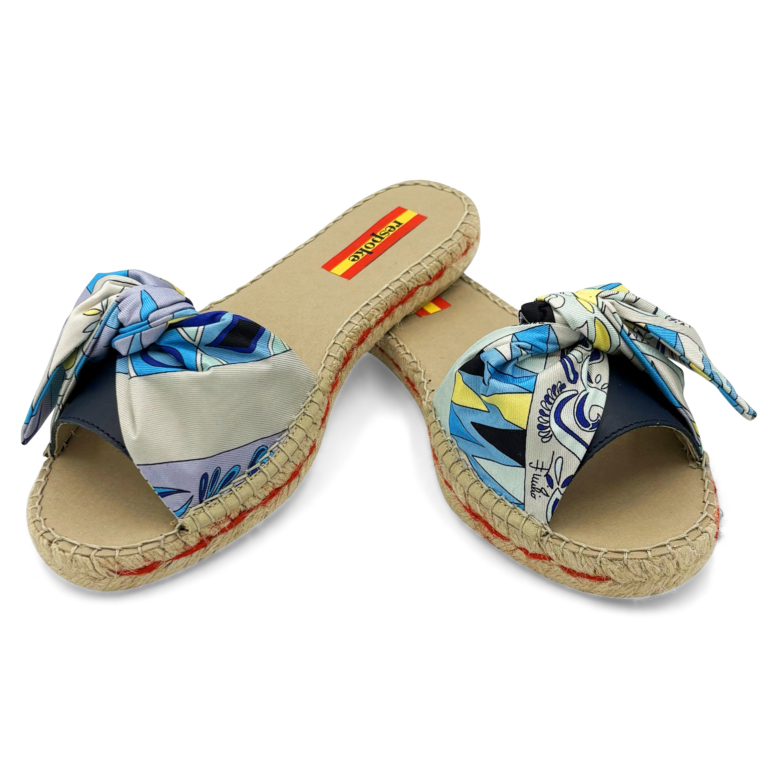 FASCIA Blue Bow Slide Espadrilles