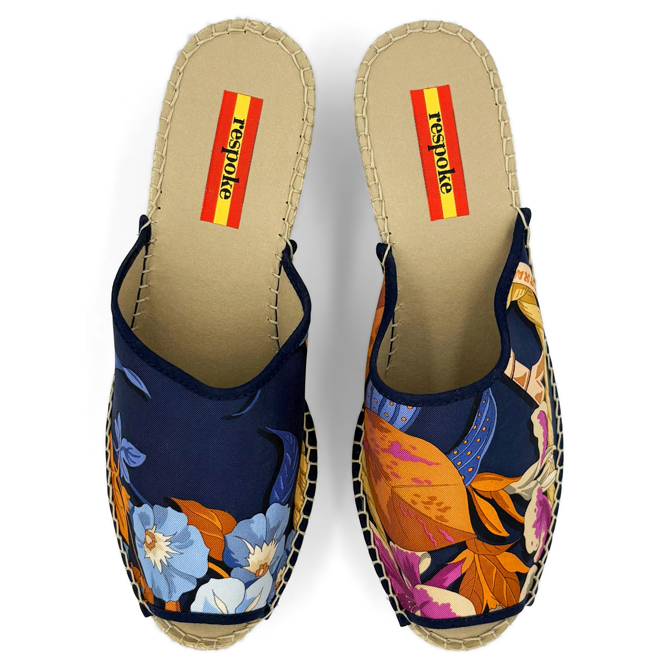 FIORITA Navy Modern Wedge Espadrilles