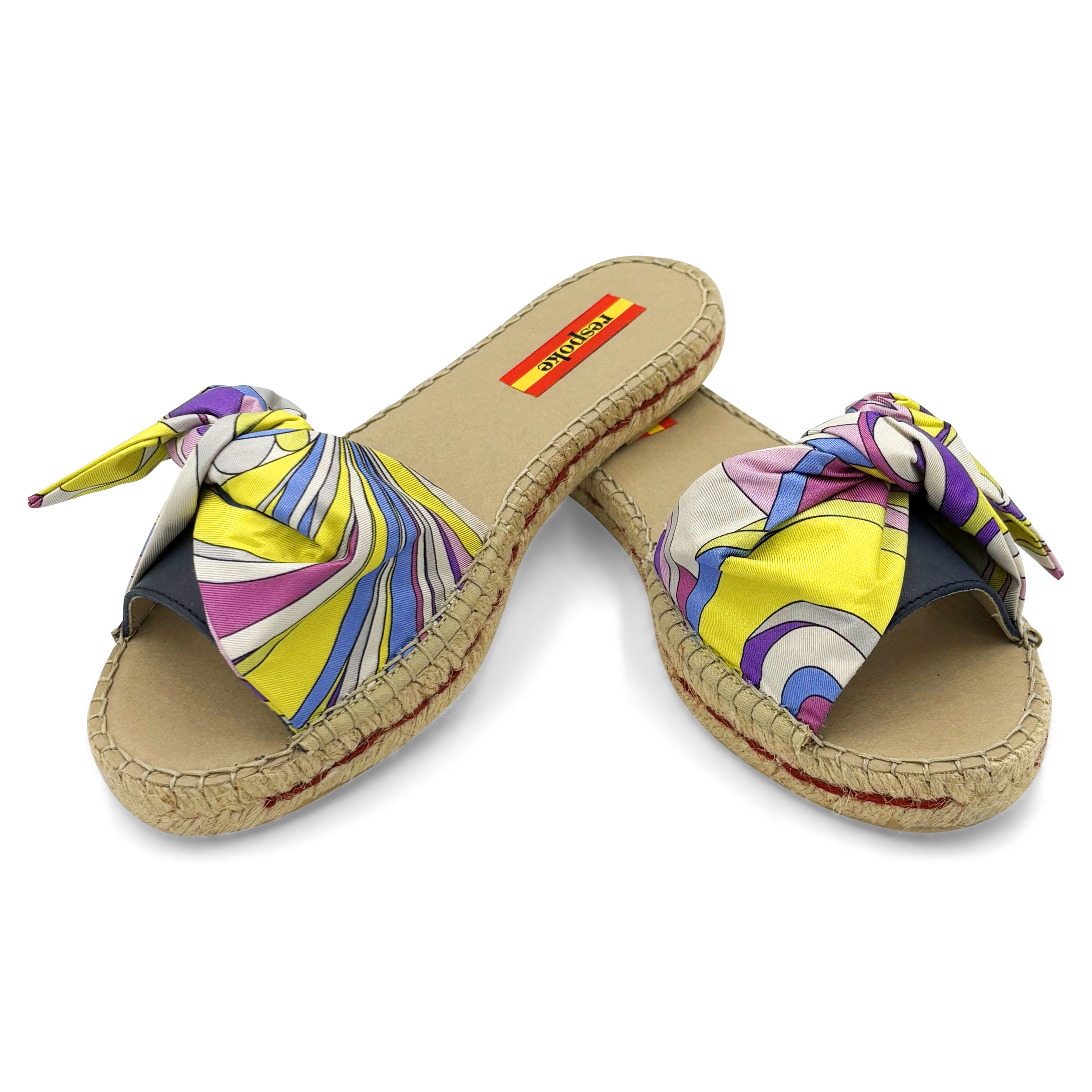 GOCCIA Purple Bow Slide Espadrilles