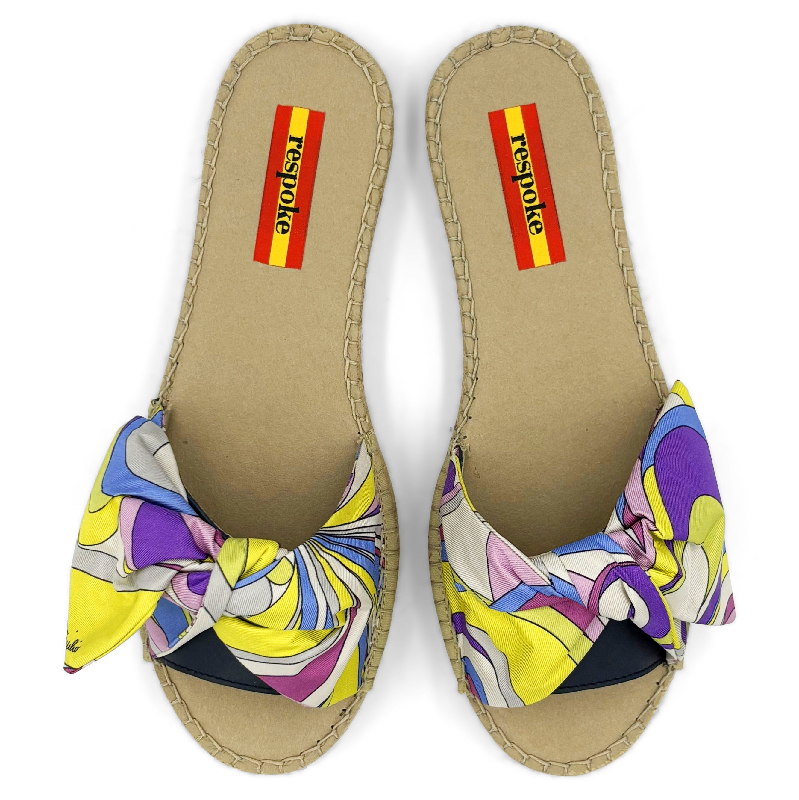 GOCCIA Purple Bow Slide Espadrilles