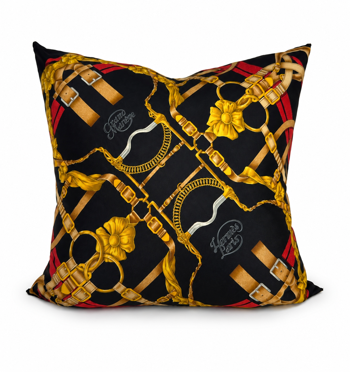 MANEGE- Respoked Black Throw Pillow