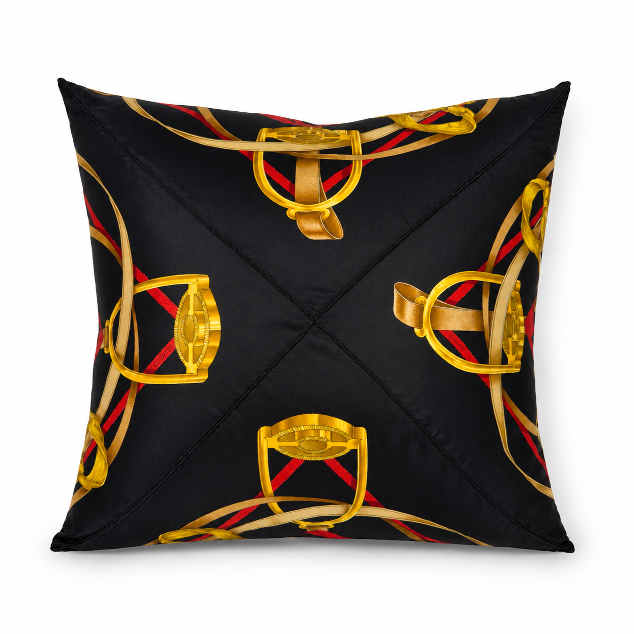 MANEGE- Respoked Black Throw Pillow