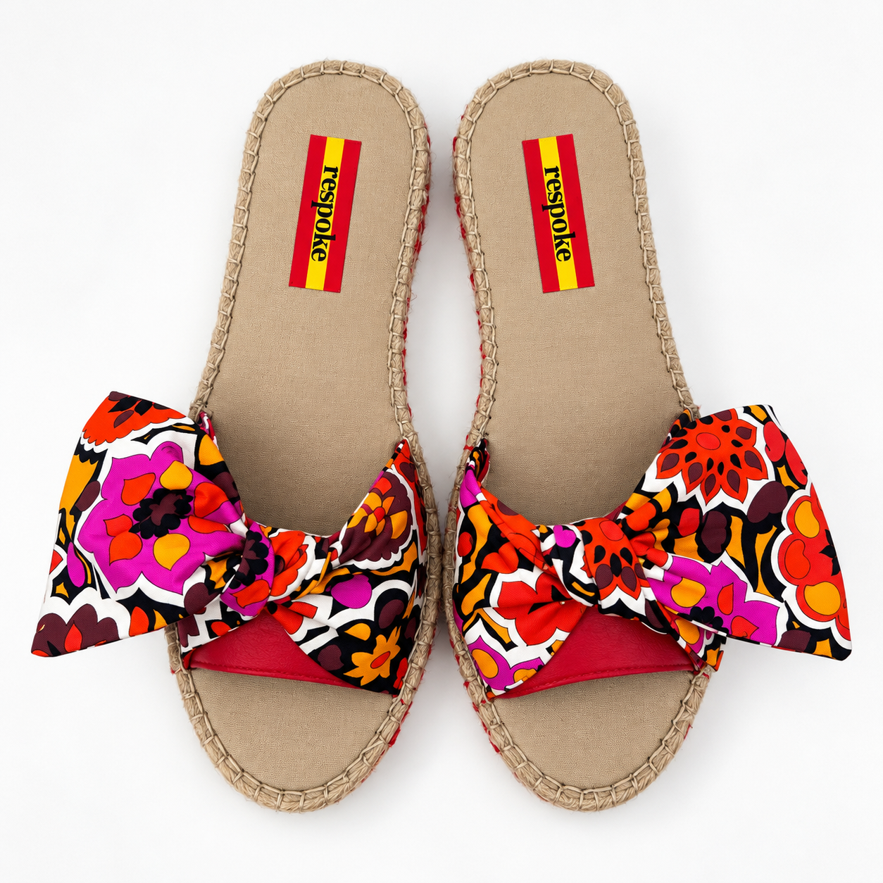 GIOCO Red Bow Slide Espadrilles
