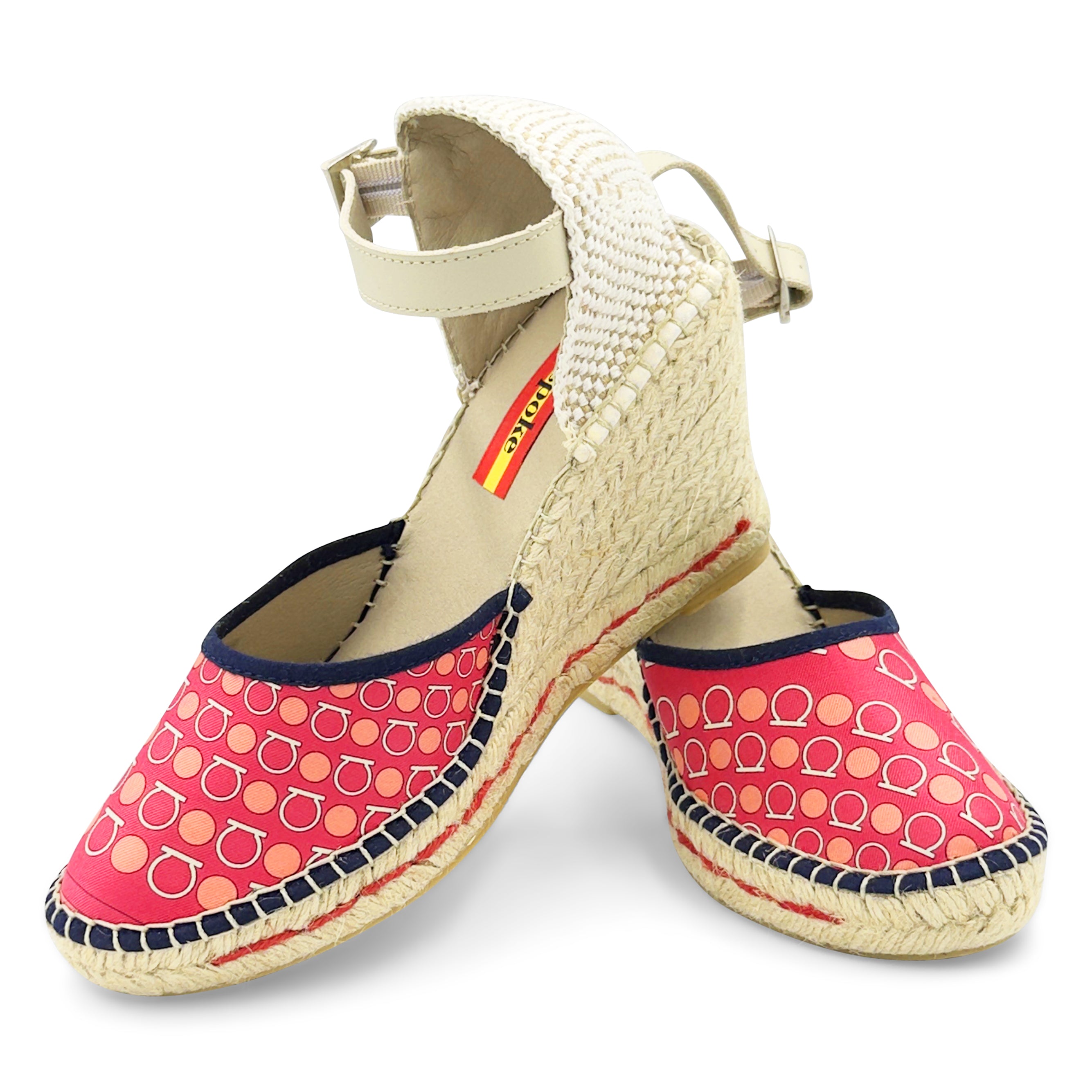 GANCINI Pink Buckle Wedges