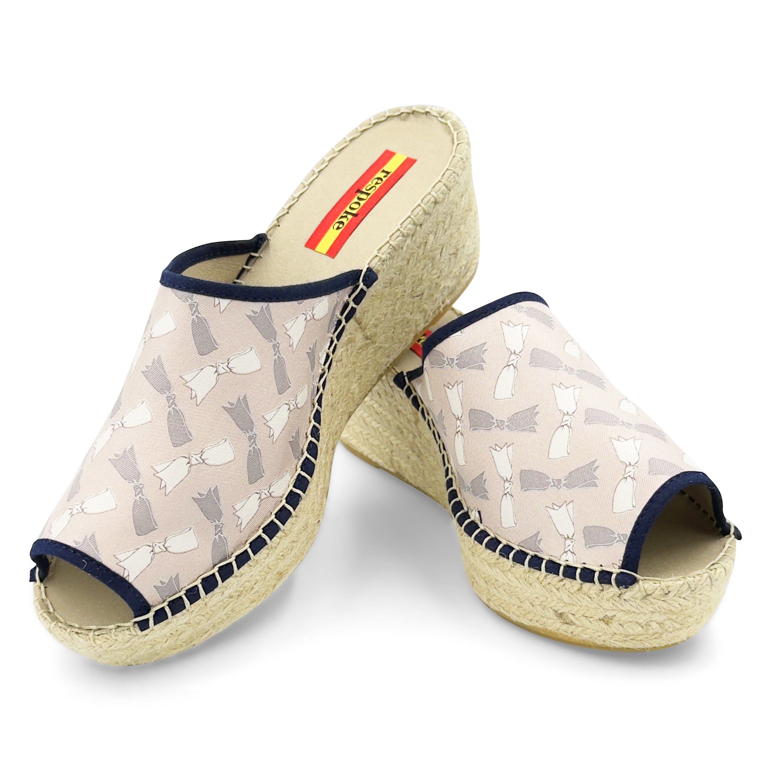 CHRISTIAN Grey Modern Wedge Espadrilles