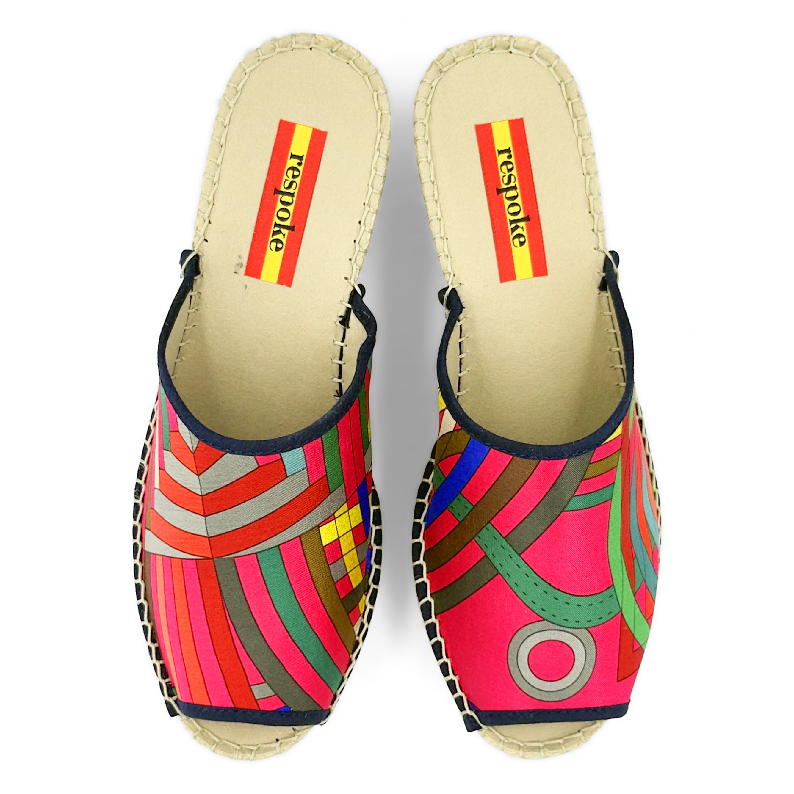 DESRUBANS Fuchsia Modern Wedge Espadrilles