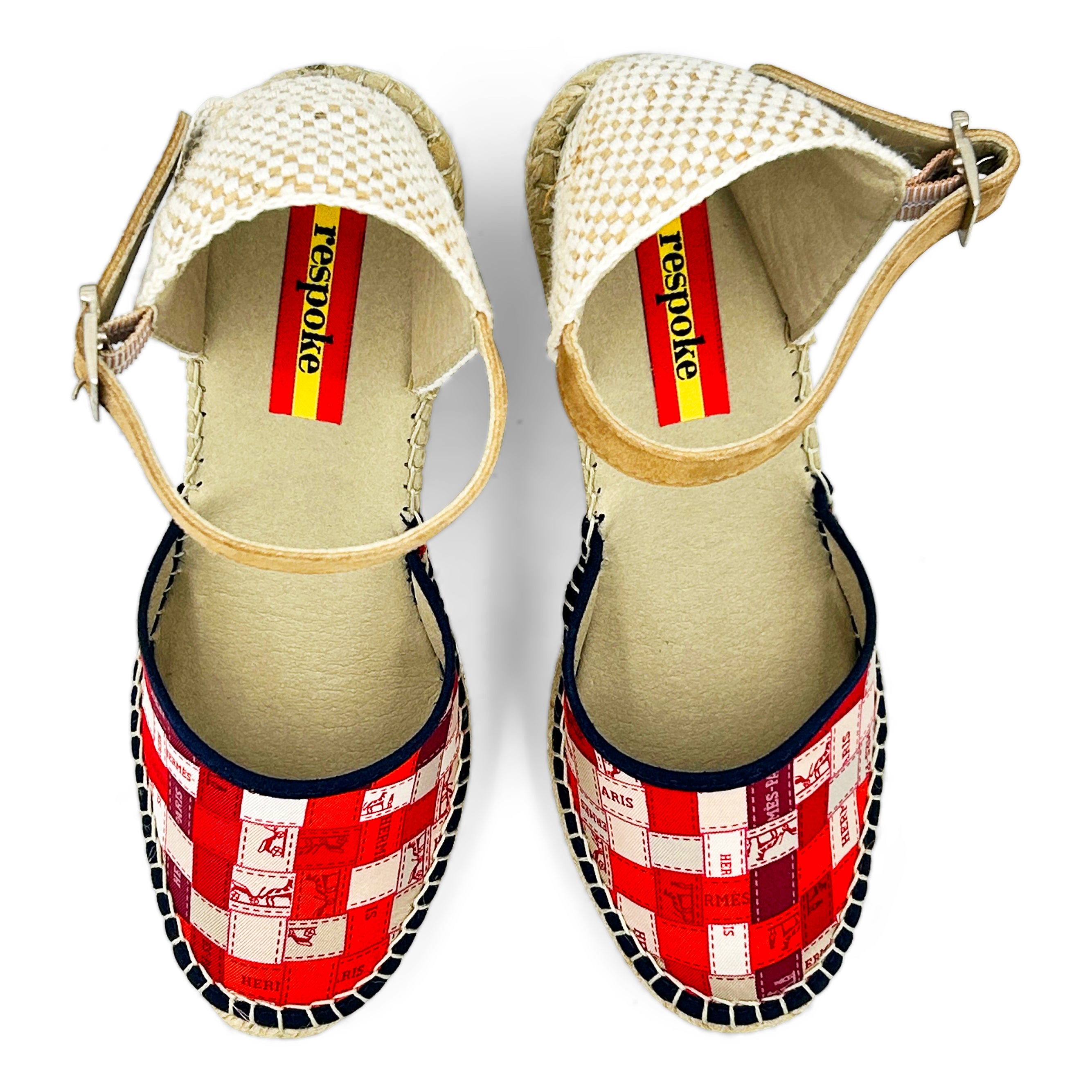 CARRE Red Buckle Wedges