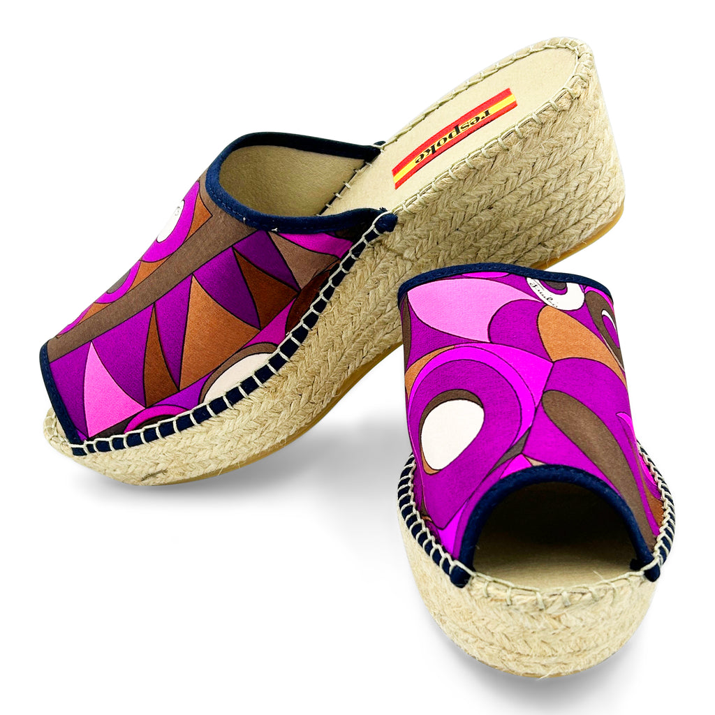 MARCI Pink Modern Wedge Espadrilles