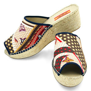 DOTTIE Tan Modern Wedge Espadrilles