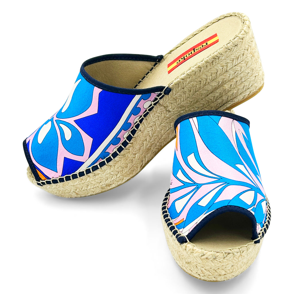 PEONIA Purple Modern Wedge Espadrilles