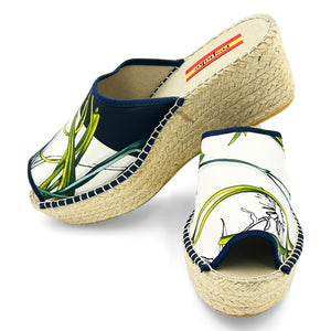 FRIDA White Modern Wedge Espadrilles