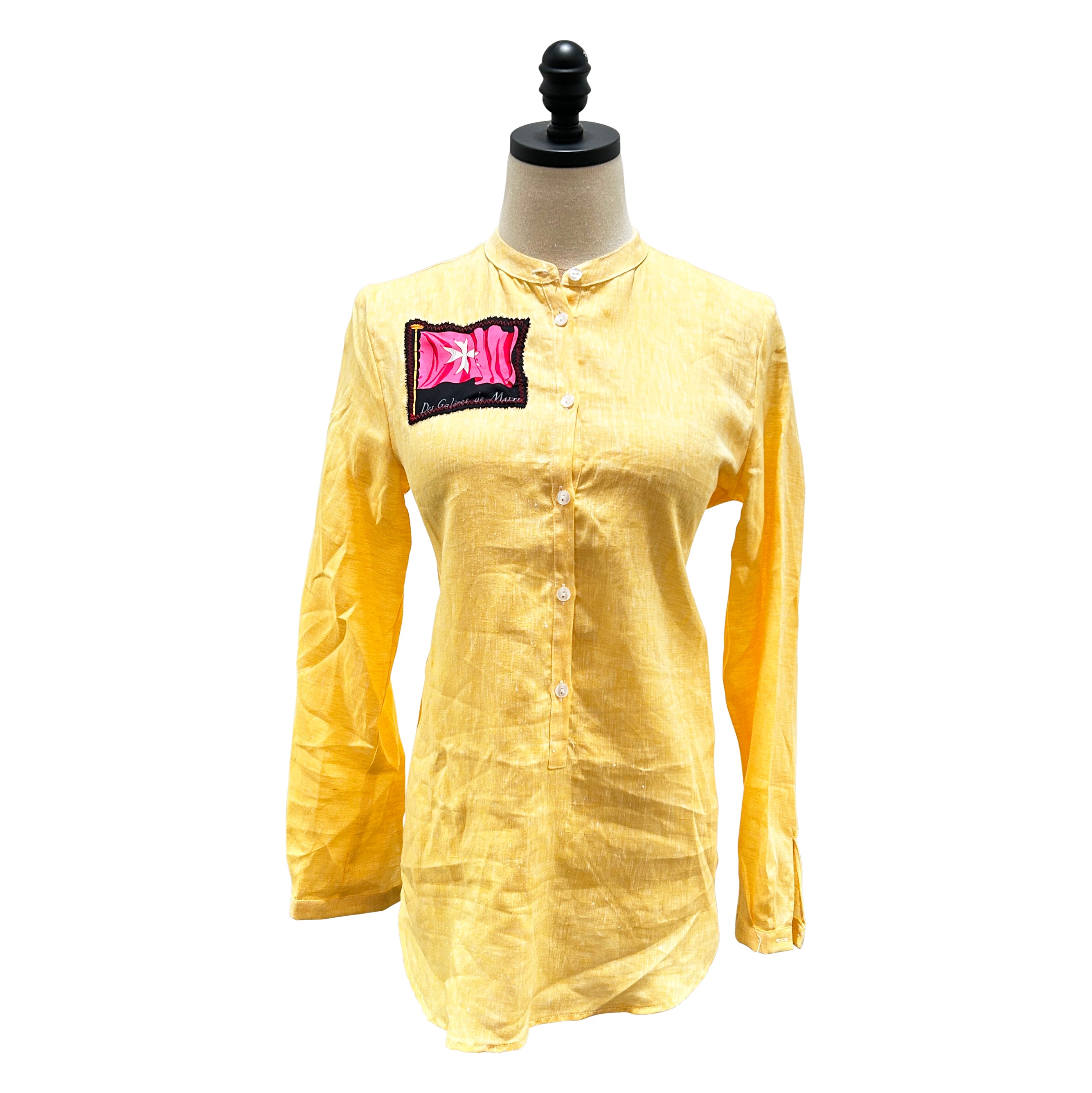 Gold Linen - Luna Round Collar 6 Button