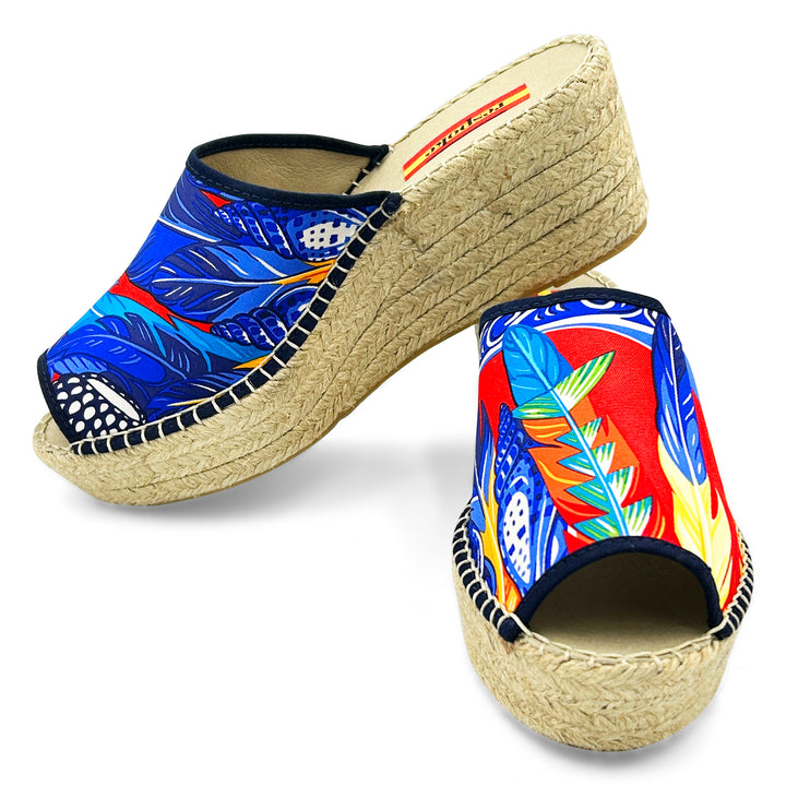 DANSE Red Modern Wedge Espadrilles