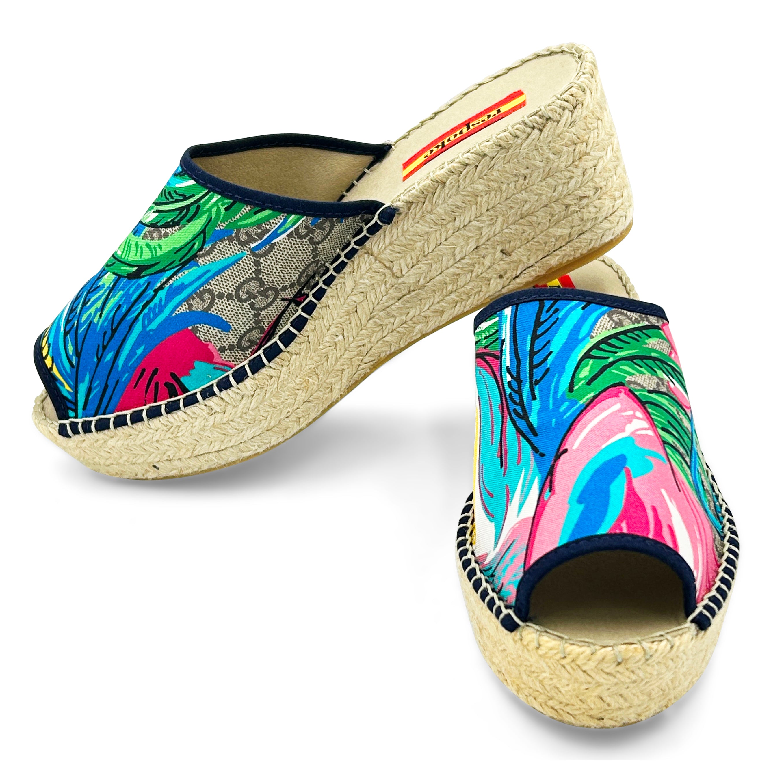 CAPODANNO Supreme Modern Wedge Espadrilles