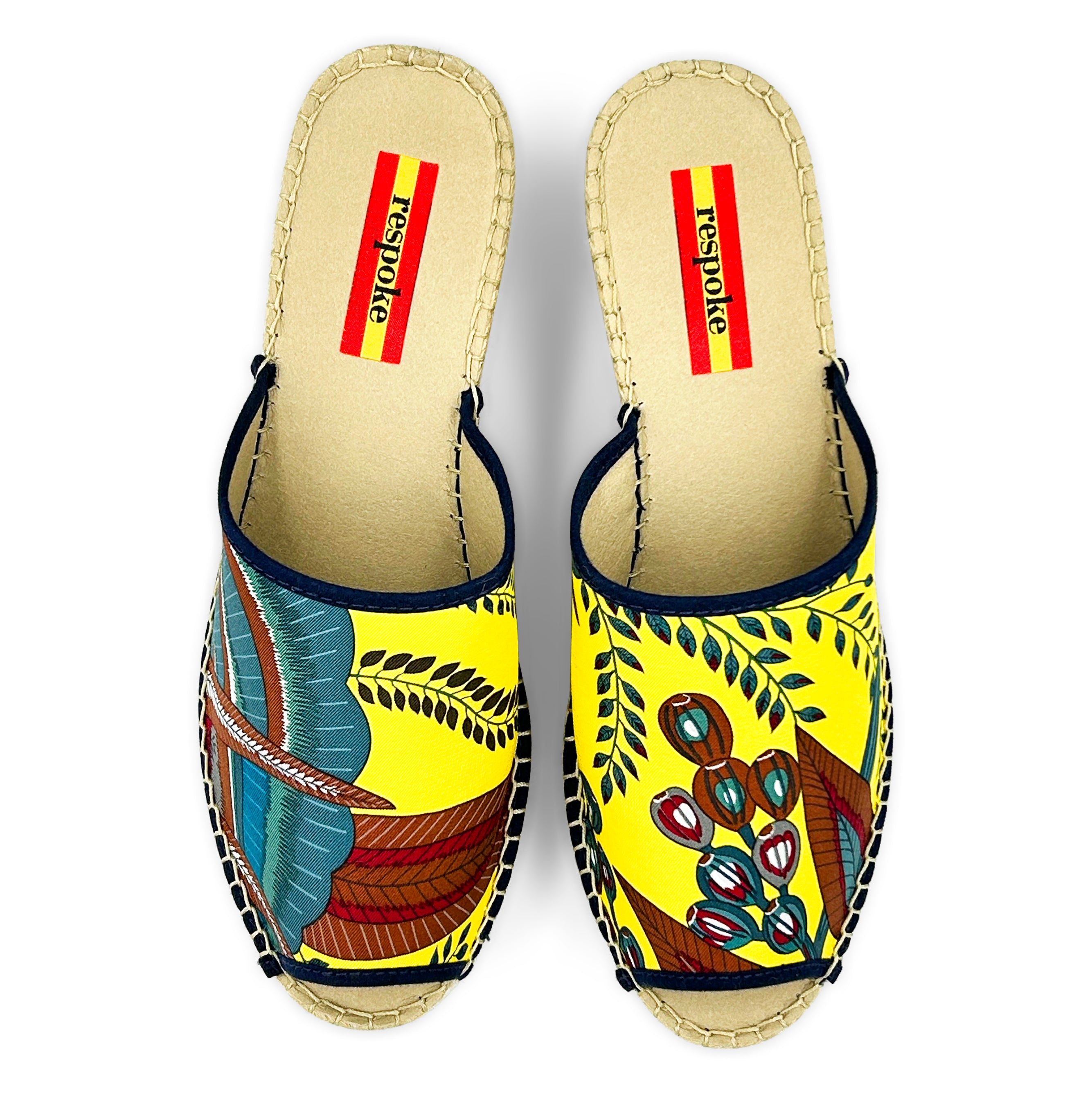 AFRICA Yellow Modern Wedge Espadrilles