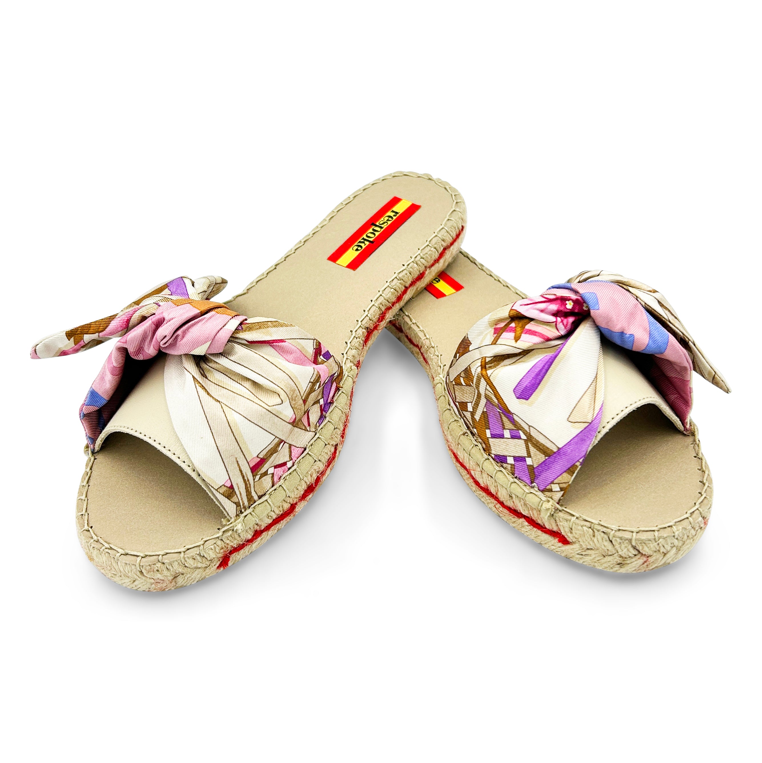 VERO BOLLE Pink Bow Slide Espadrilles