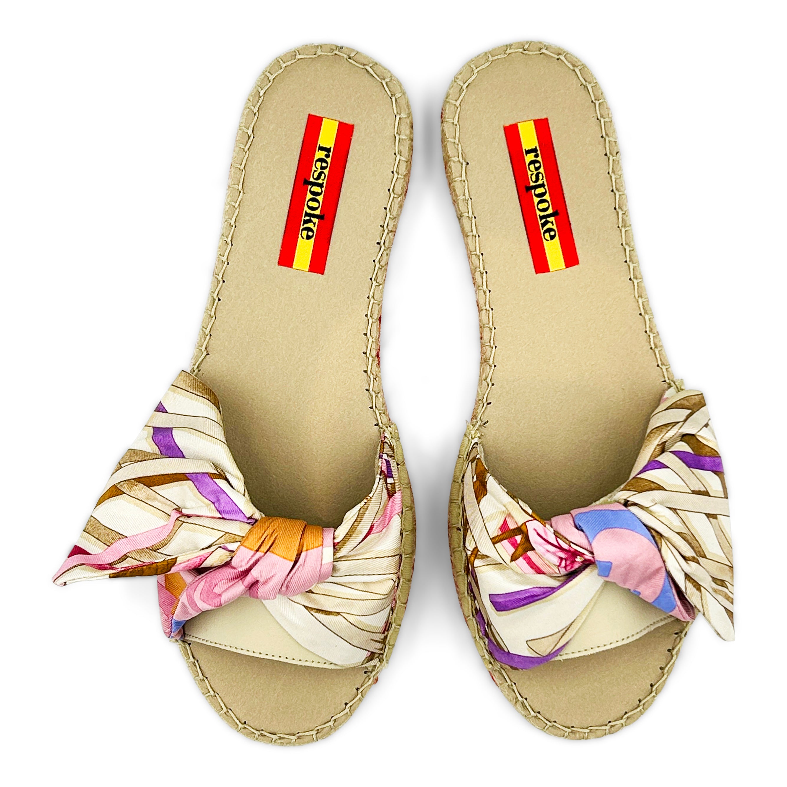 VERO BOLLE Pink Bow Slide Espadrilles