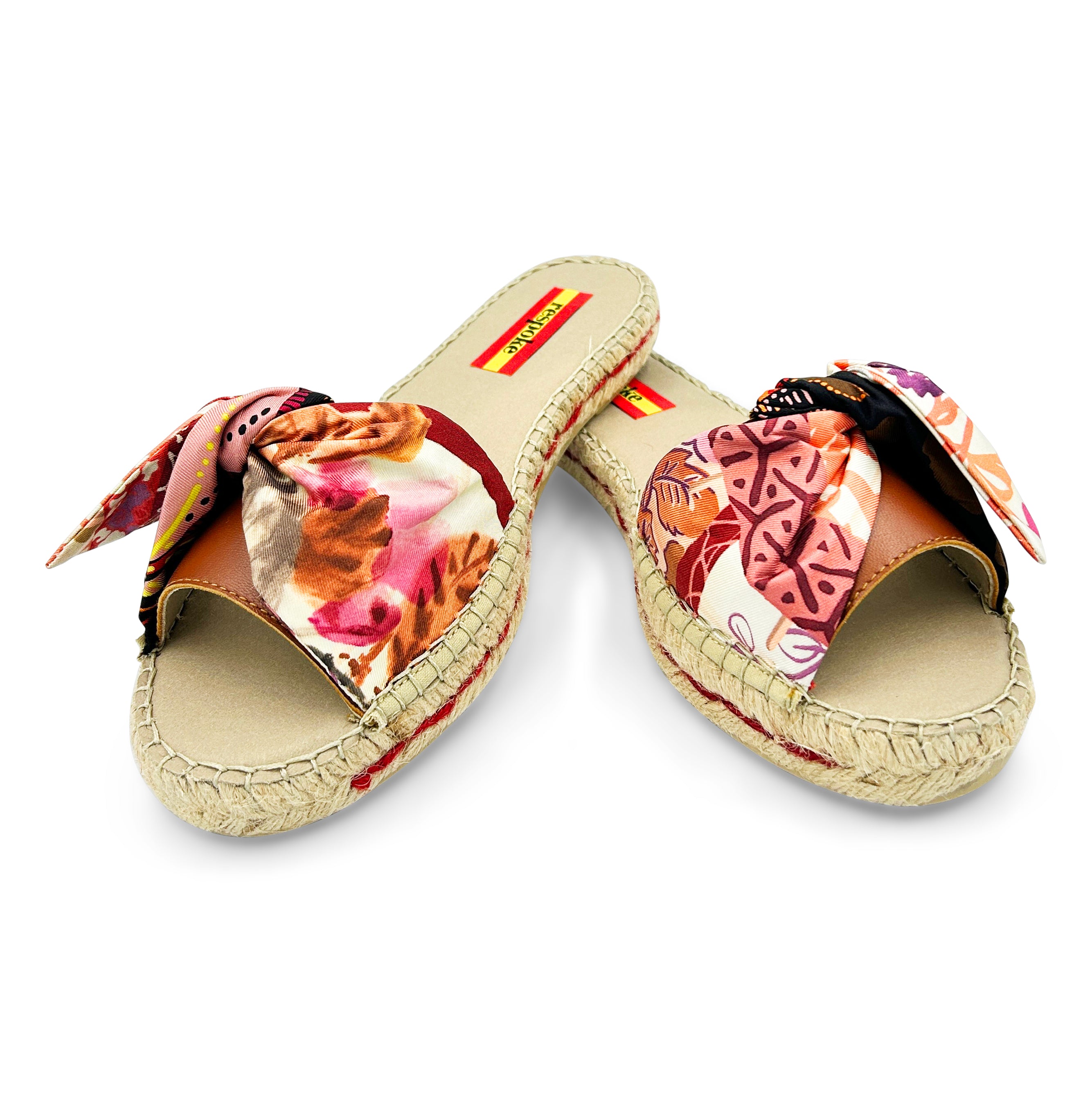 BATIK OMBRELLONI Red Bow Slide Espadrilles