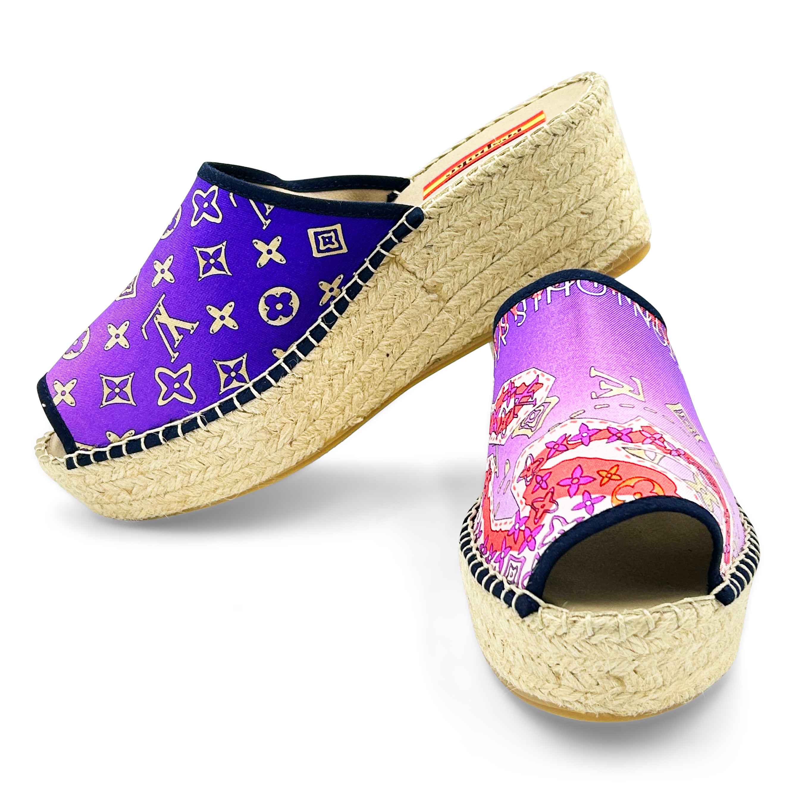 RODER Purple Modern Wedge Espadrilles