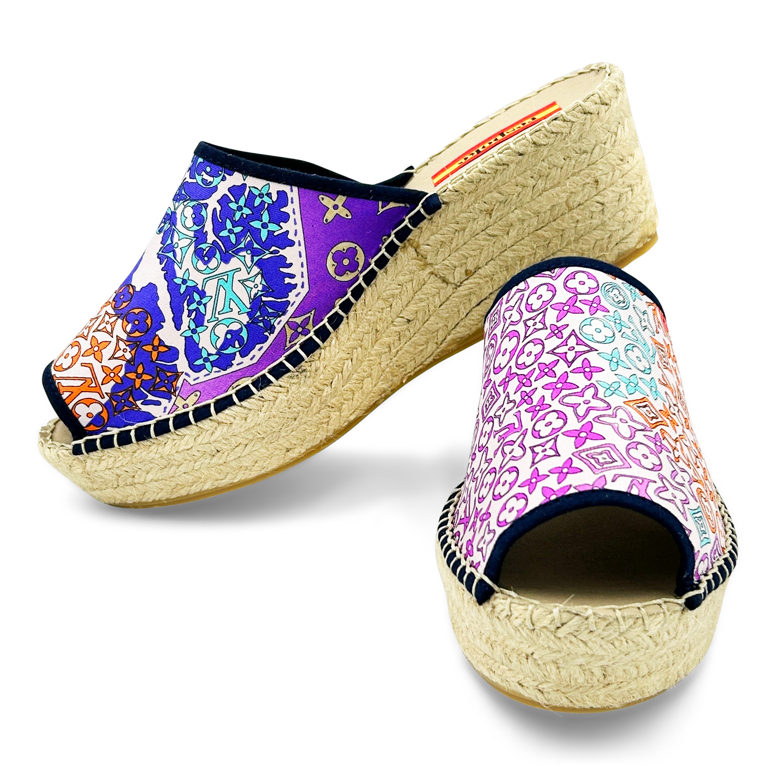 RODER Purple Modern Wedge Espadrilles