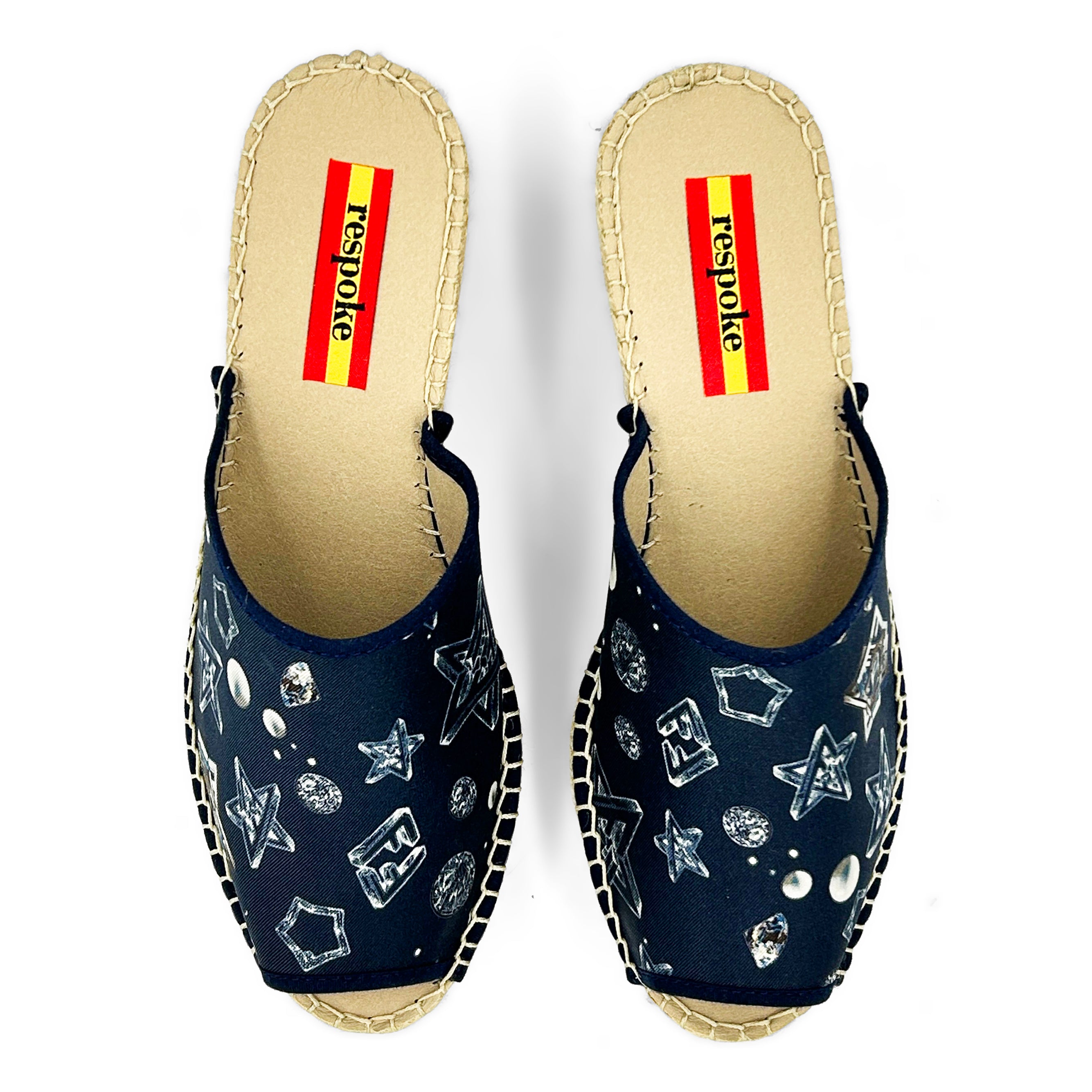 PREZIOSA Navy Modern Wedge Espadrilles