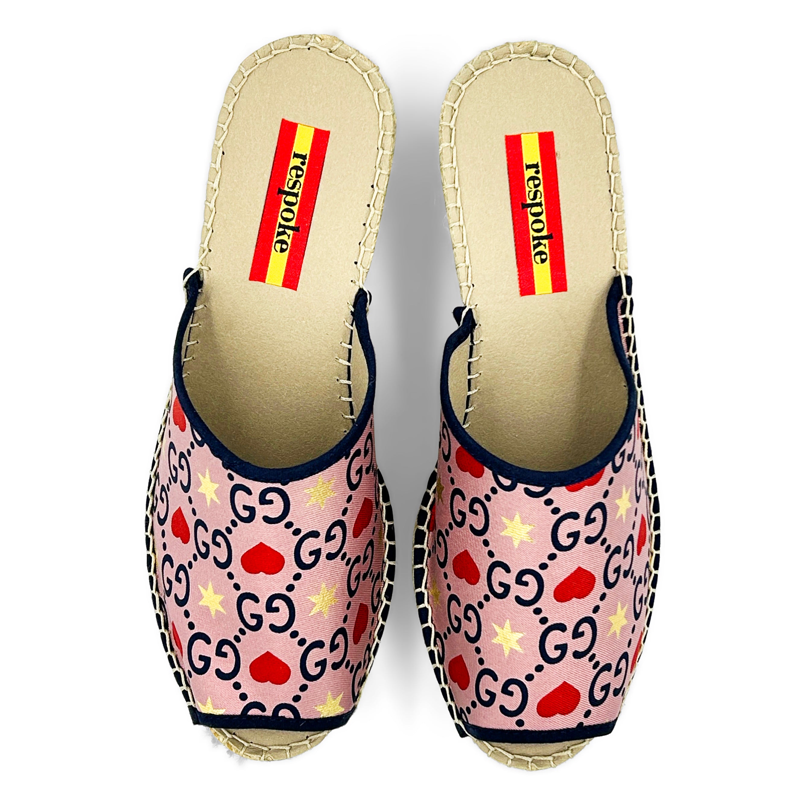 CUORE Pink Modern Wedge Espadrilles