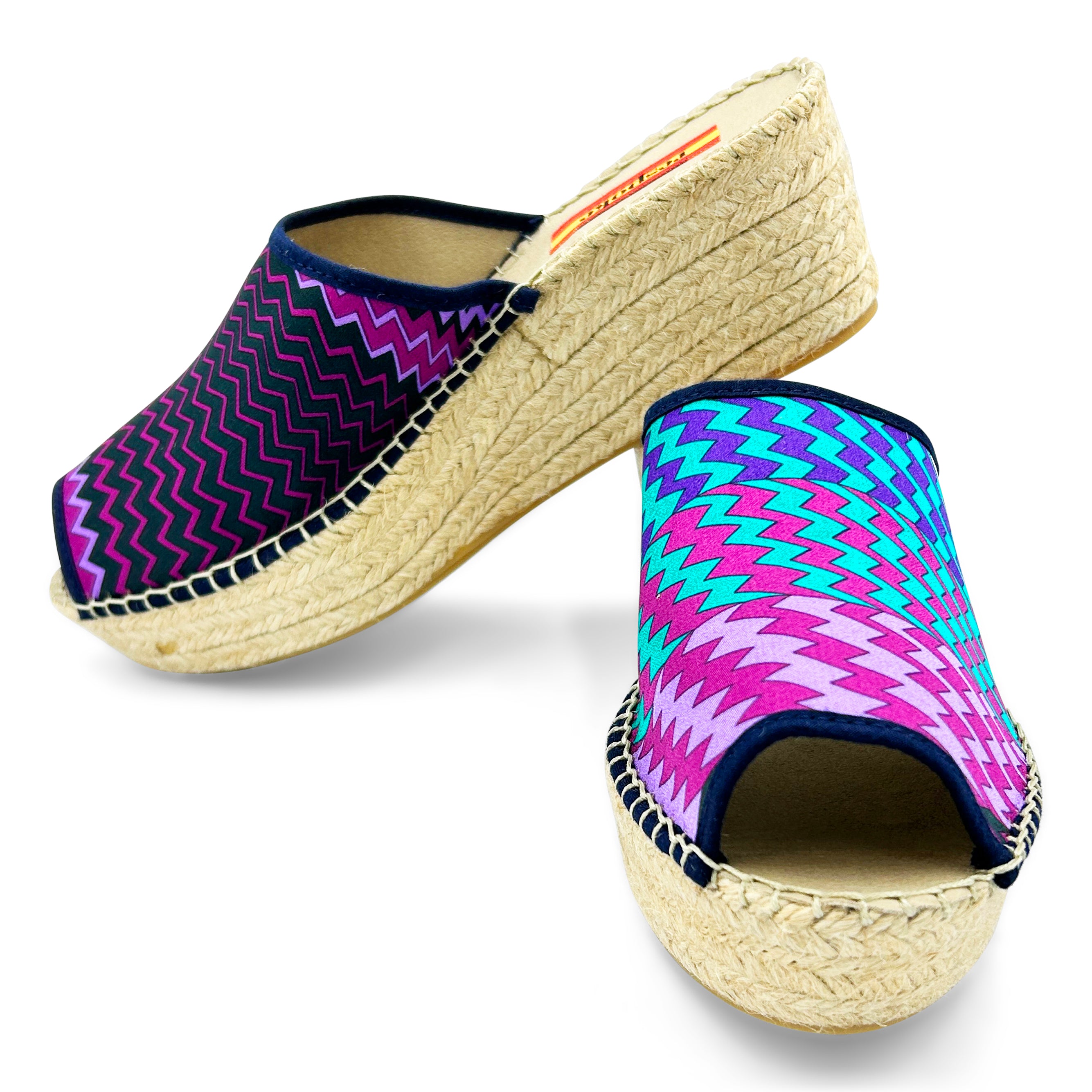 KATE Purple Modern Wedge Espadrilles