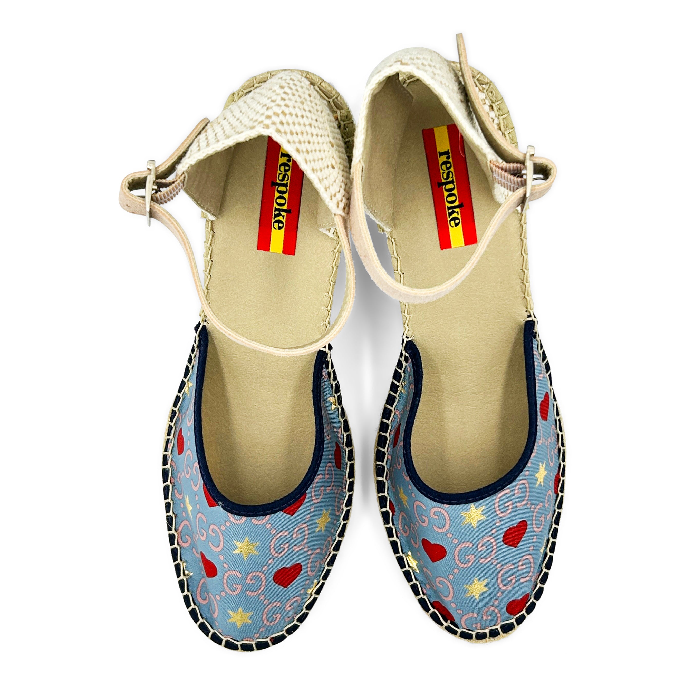 CUORE Blue Buckle Wedges