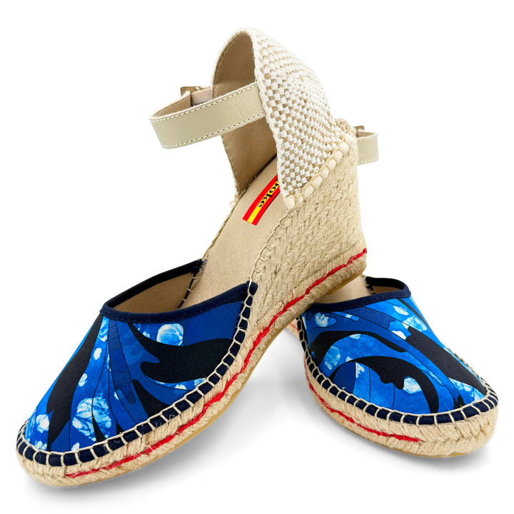 SPIAGGIA Blue Buckle Wedges