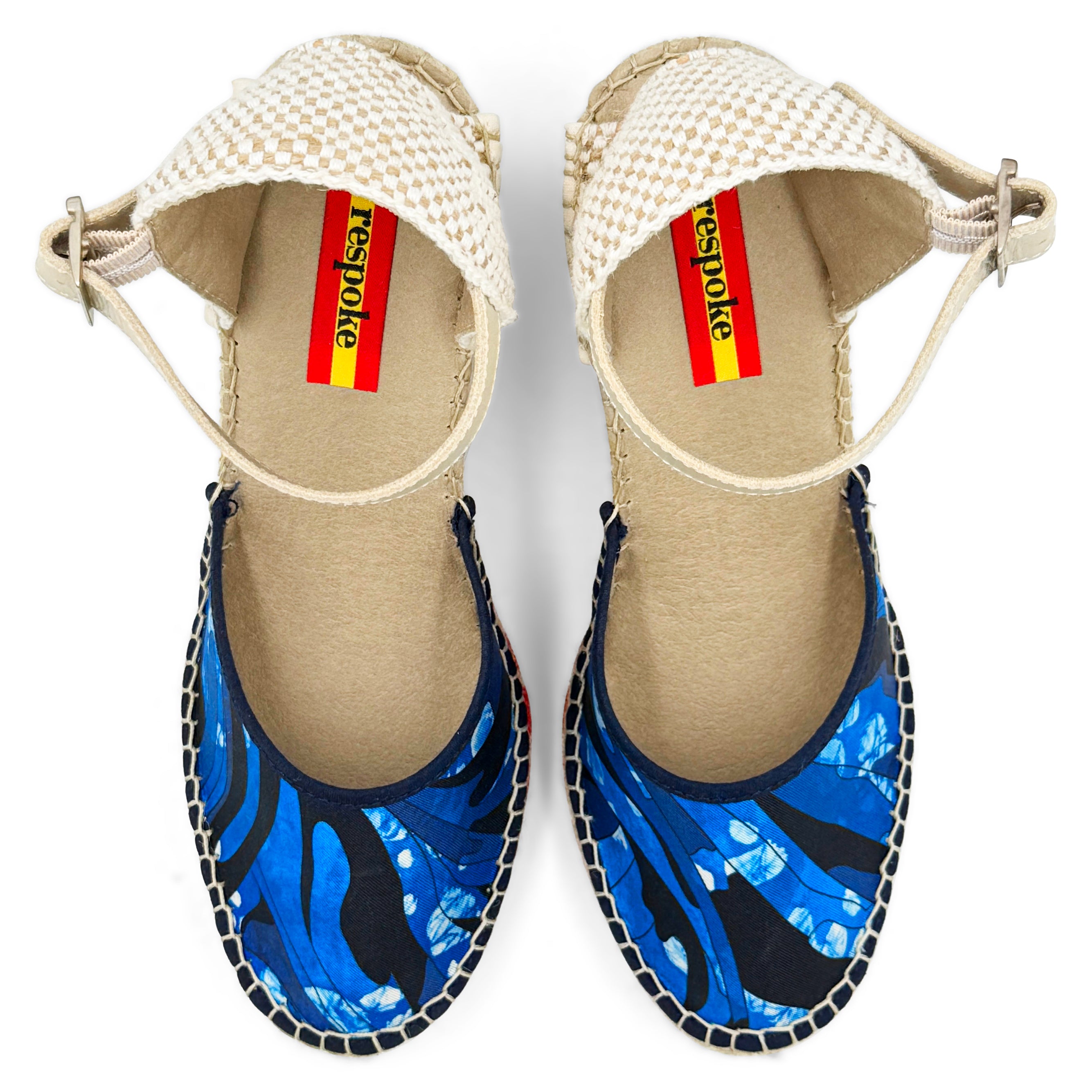 SPIAGGIA Blue Buckle Wedges