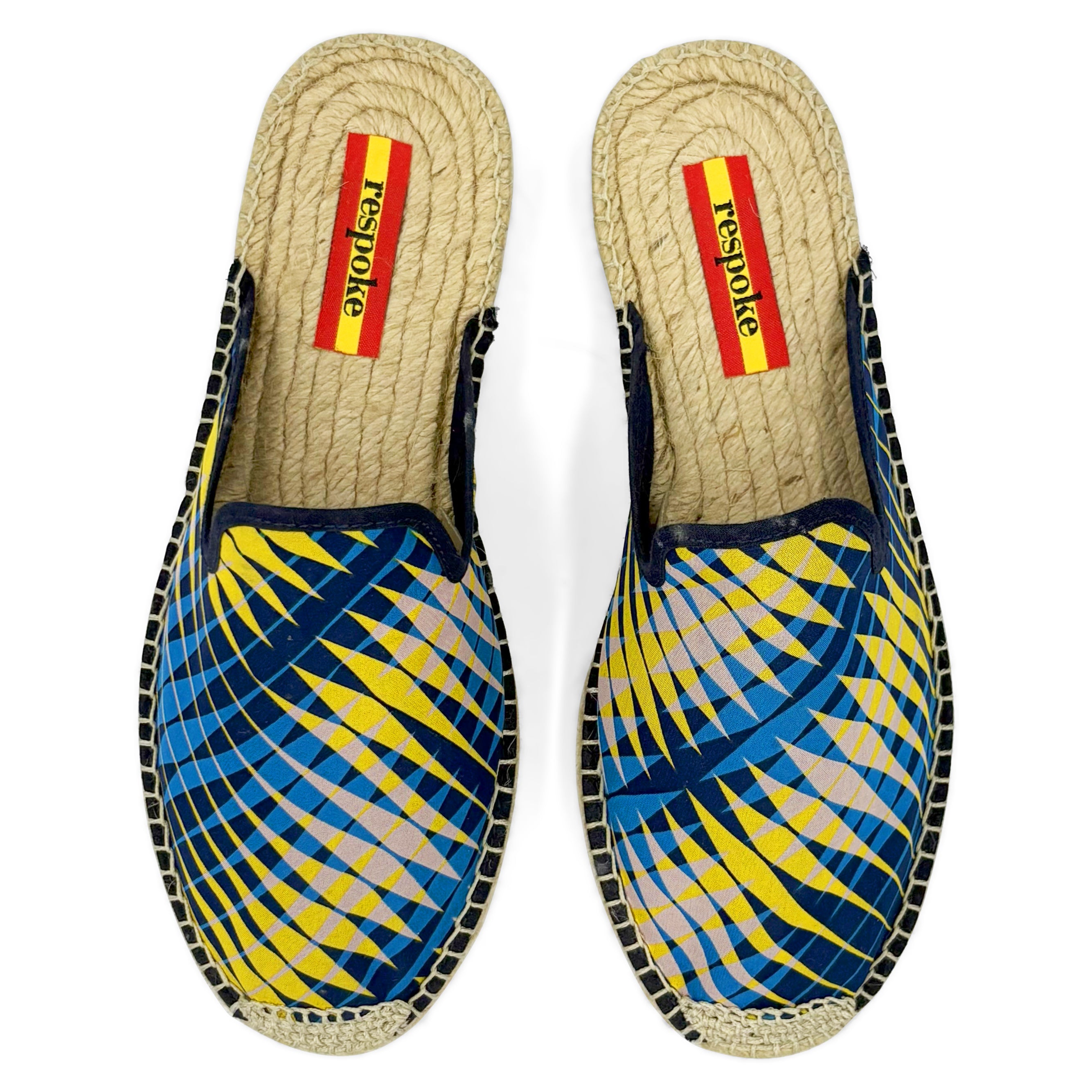 JACY Blue/Yellow Mule Espadrilles