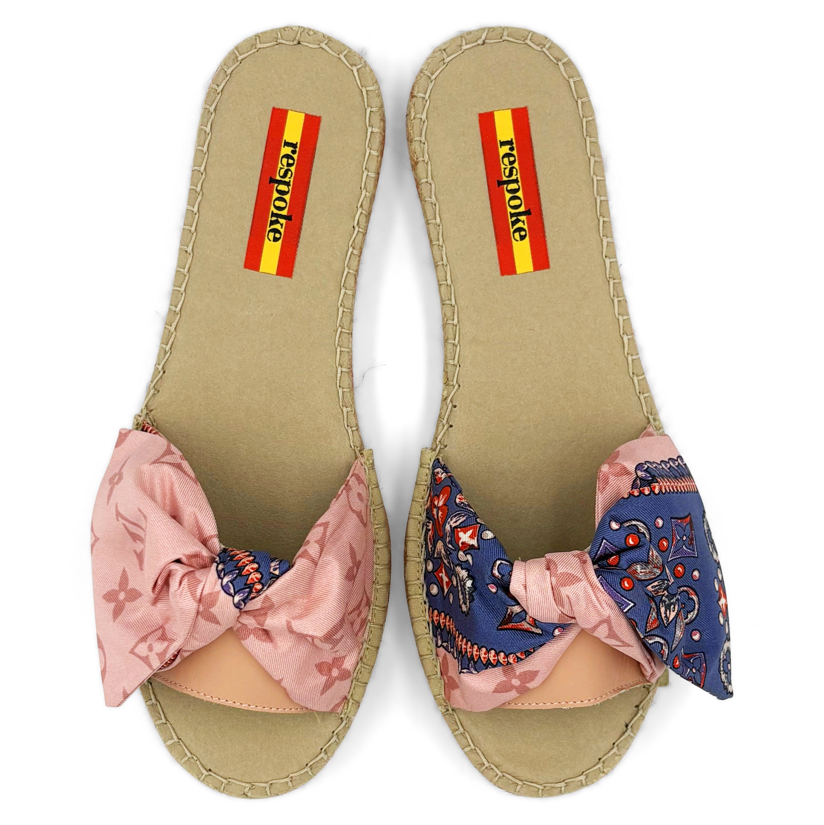 LOUIS Pink Bow Slide Espadrilles
