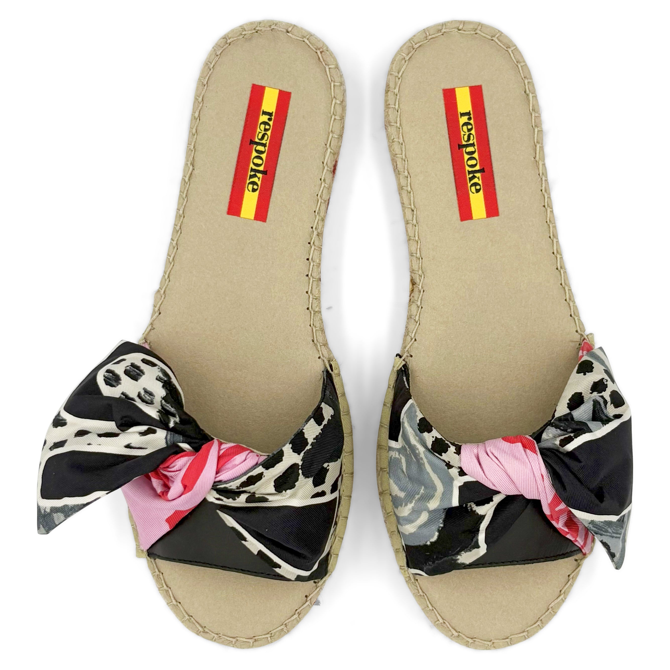 MARCHIO DELLEGNO Black Bow Slide Espadrilles