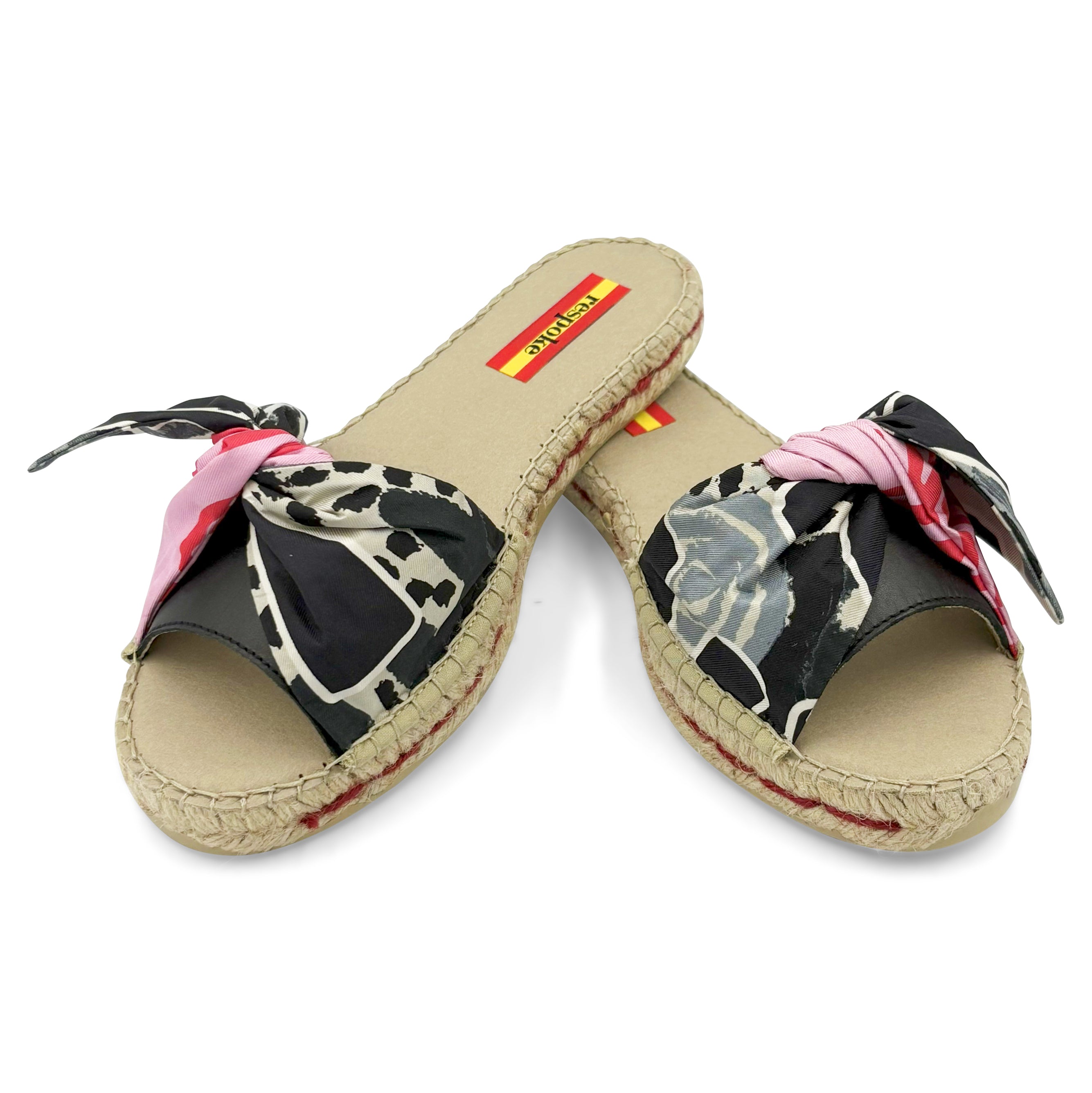 MARCHIO DELLEGNO Black Bow Slide Espadrilles